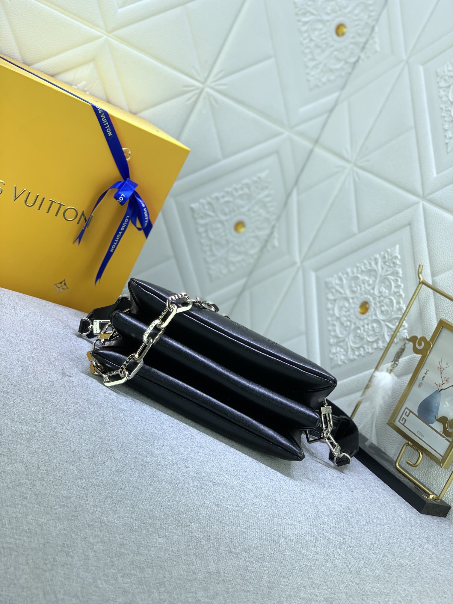 Designer Monogram Coussin Black SmallHandbag - Gorchic - $117.99