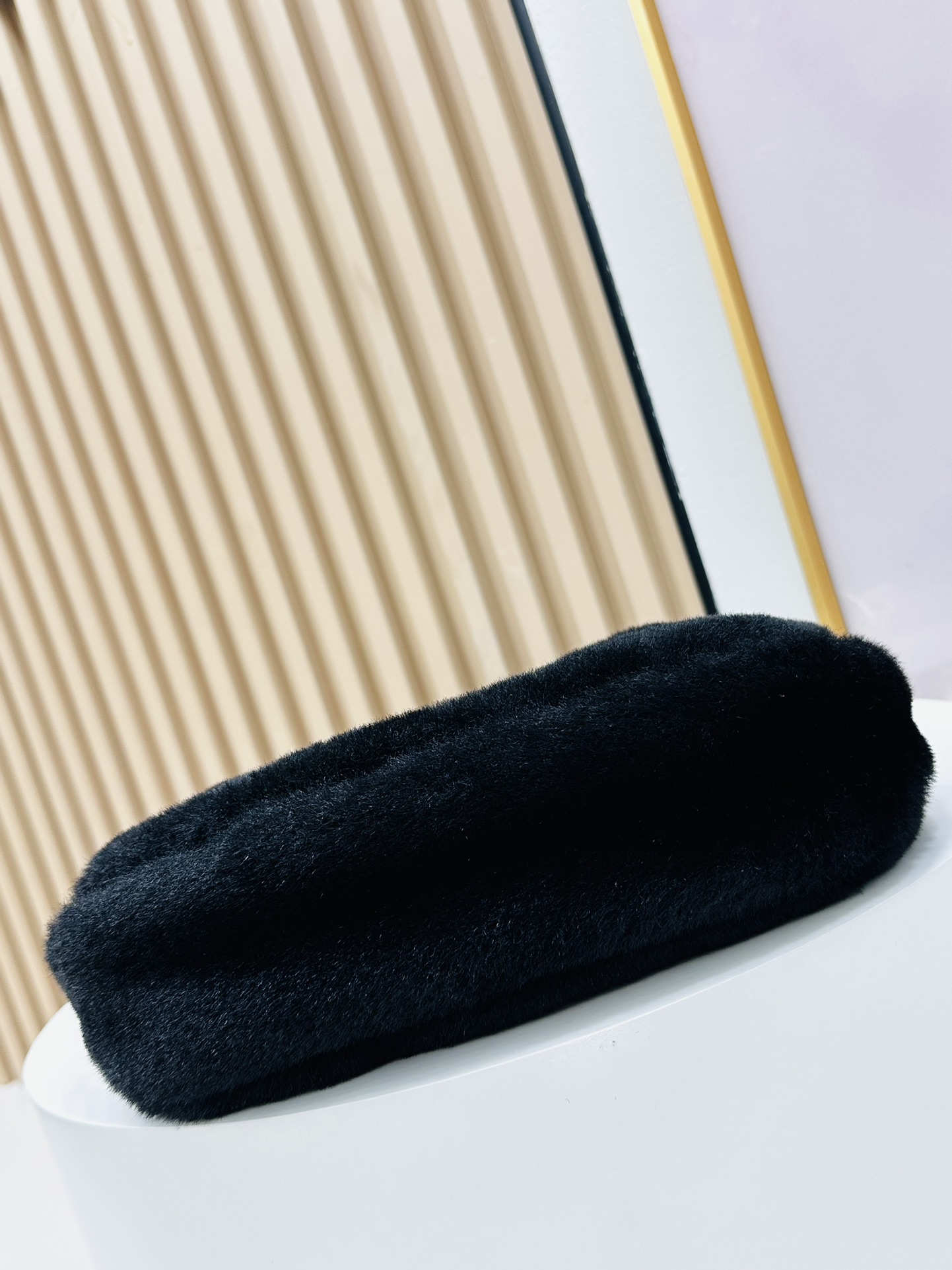 Designer Monogram Sunset Black Woolen Leather Bag - Gorchic - $128.99