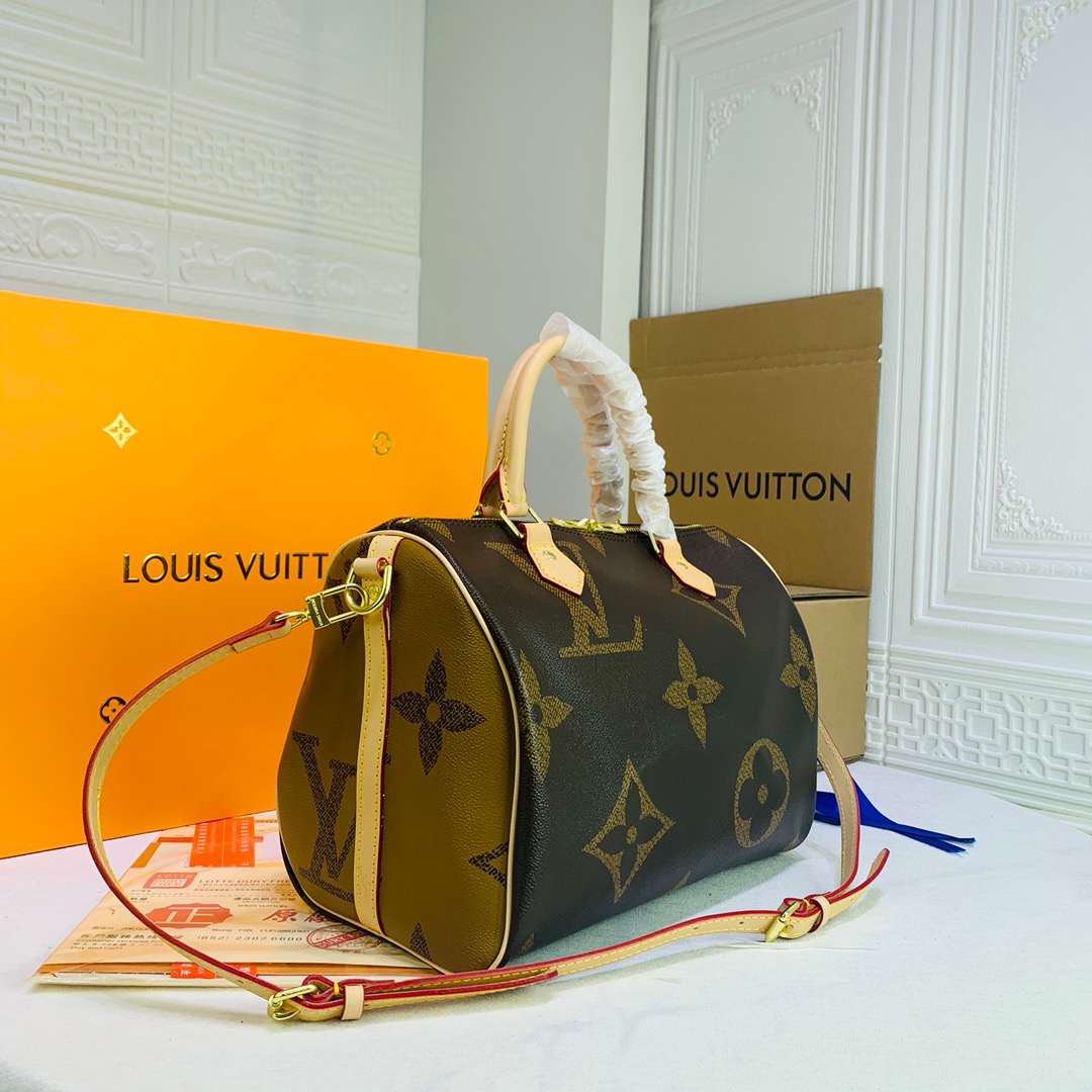 Designer Monogram Speedy 25/30 Bandoulière Monogram Women Handbag - Bag - Gorchic - $187.99