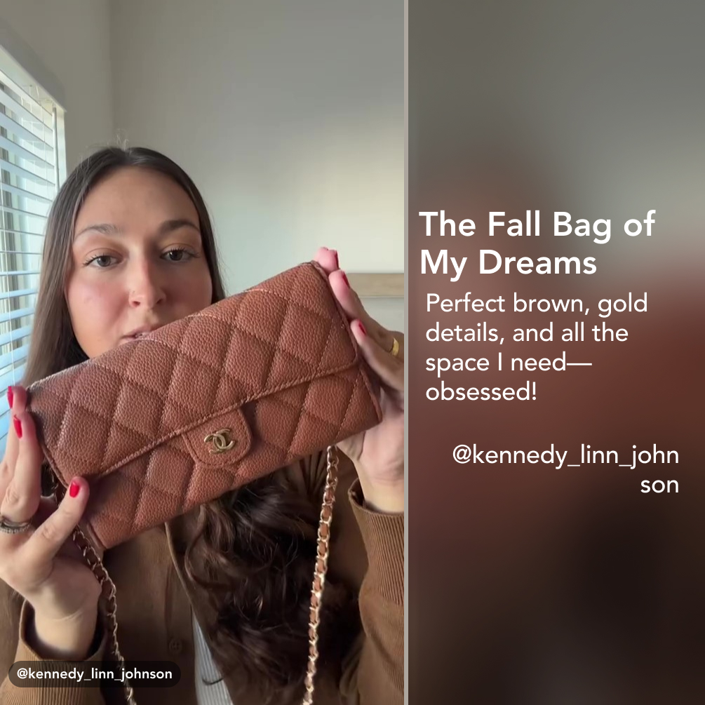 CC Inspired 23 Wallet on Chain- Brown Bag - Gorchic - $98.99