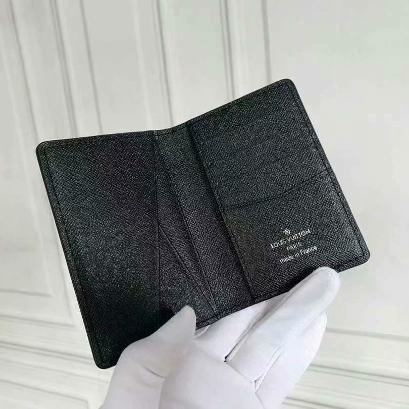 Designer Monogram Pocket Organizer Black Wallet - Gorchic - $39.99
