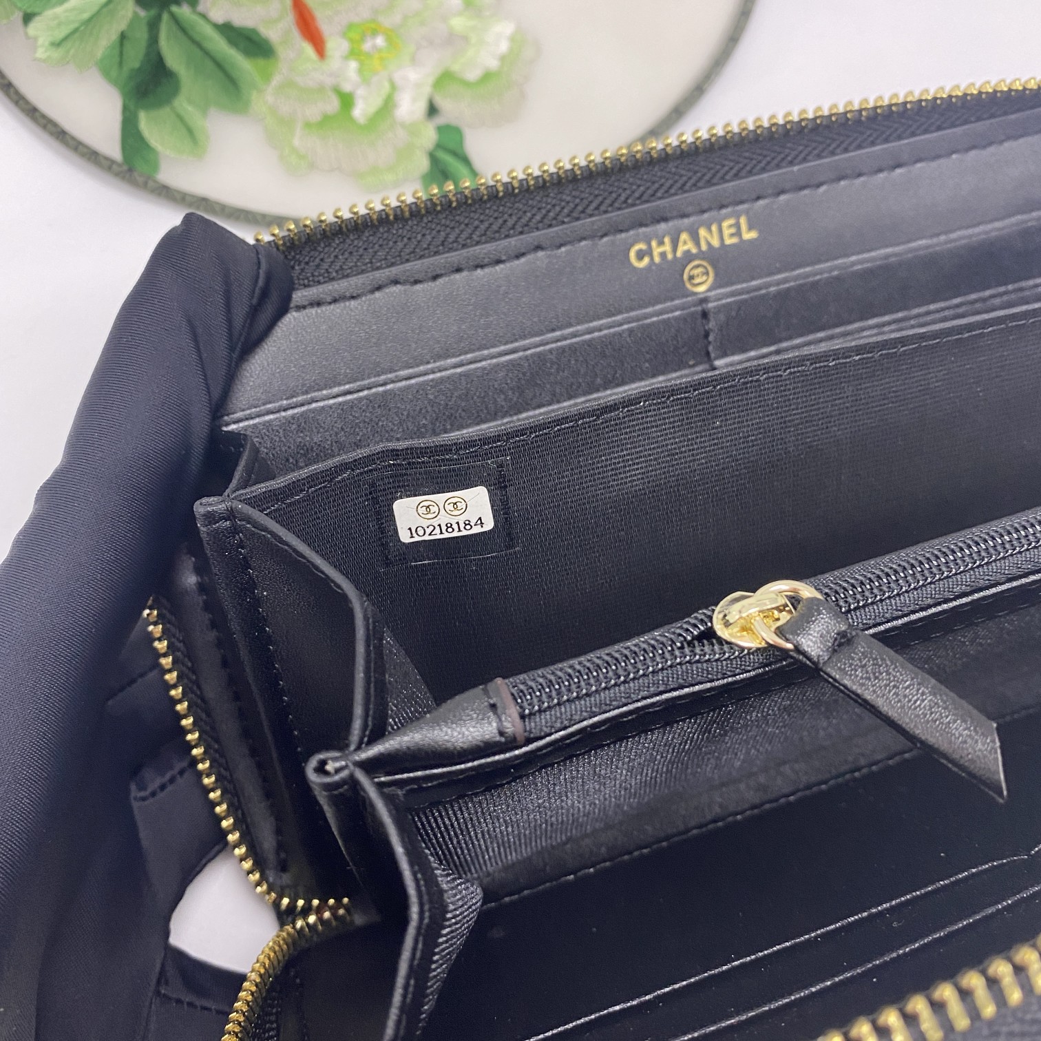 CC Inspired Boy Zip Around Wallet Quilted Caviar Long-Plain Gold Wallet - Gorchic - $52.99