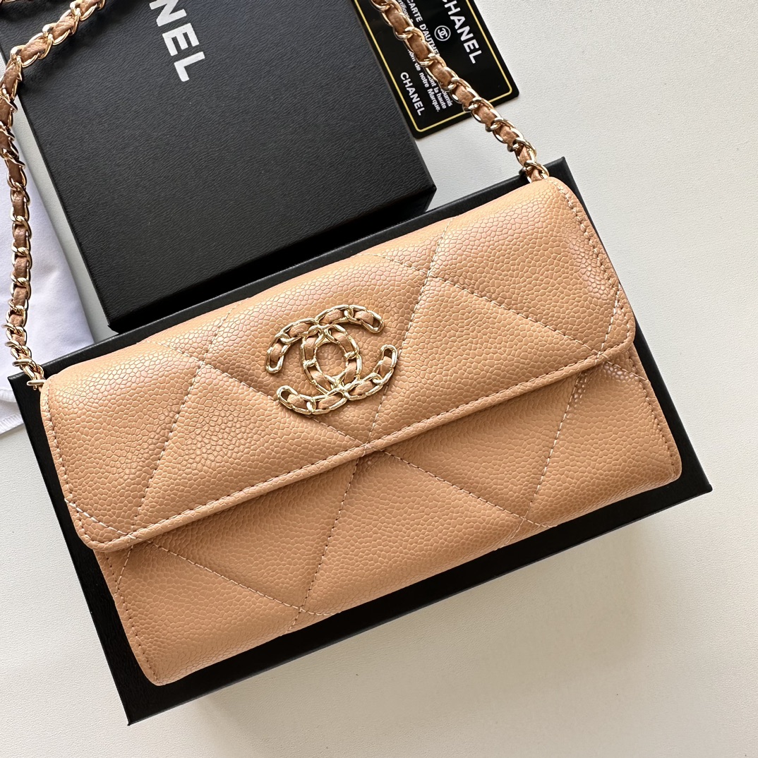 CC Inspired Chain Shoulder Crossbody Small Bag - Apricot Bag - Gorchic - $109.99