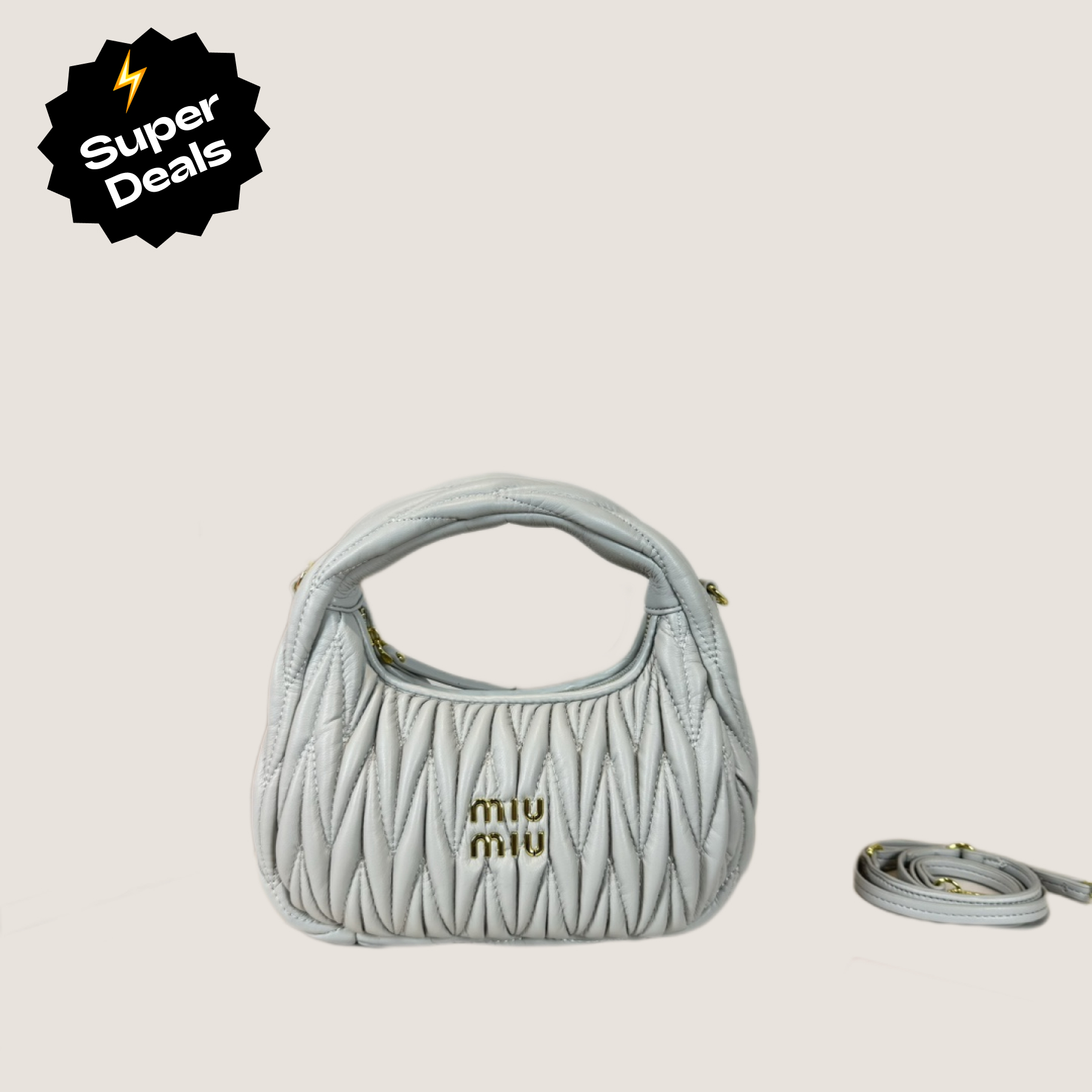 MU Wander matelassé nappa leather hobo bag handbag - Bag - Gorchic - $114.99