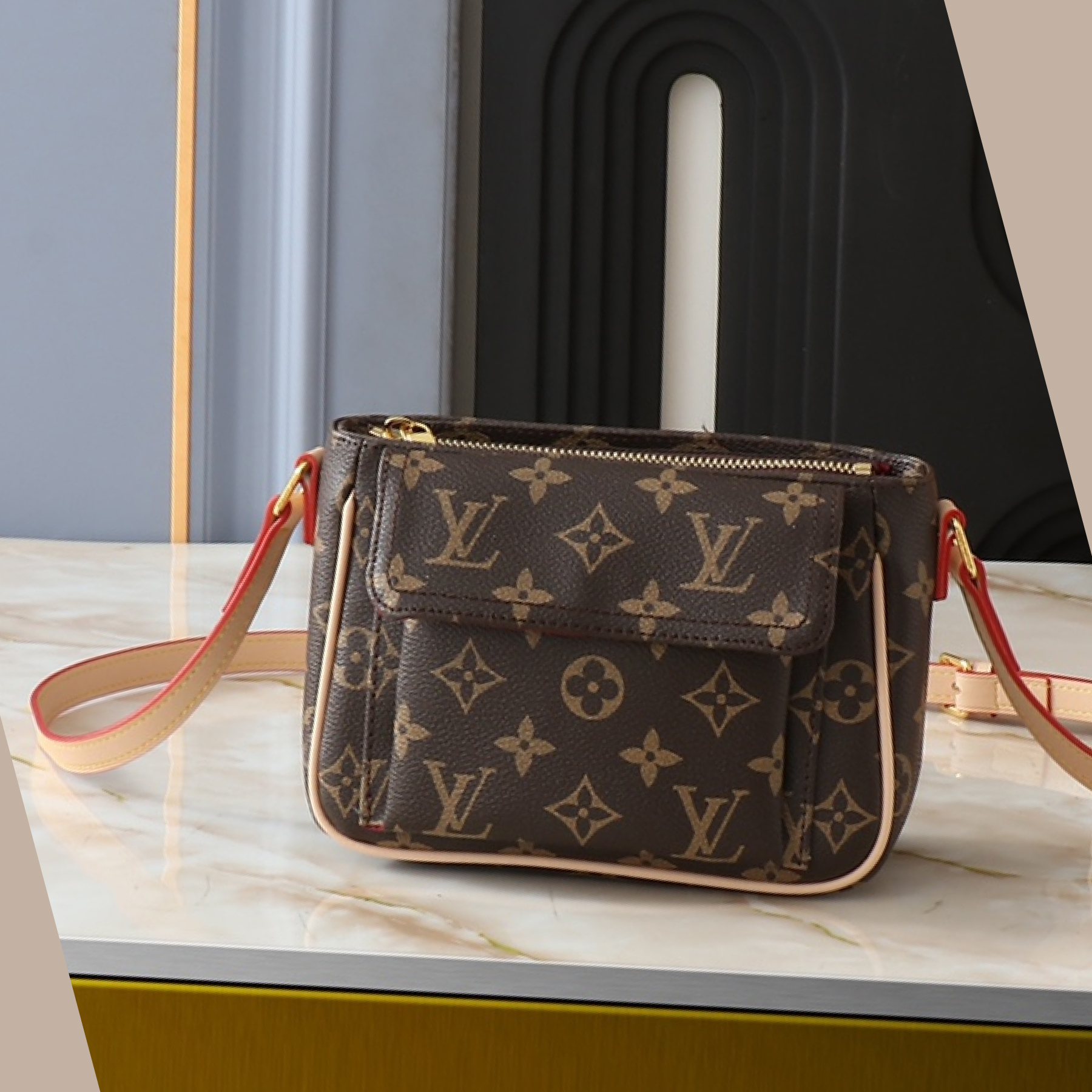 Designer Monogram Viva Cite crossbody bag - Gorchic - $117.99