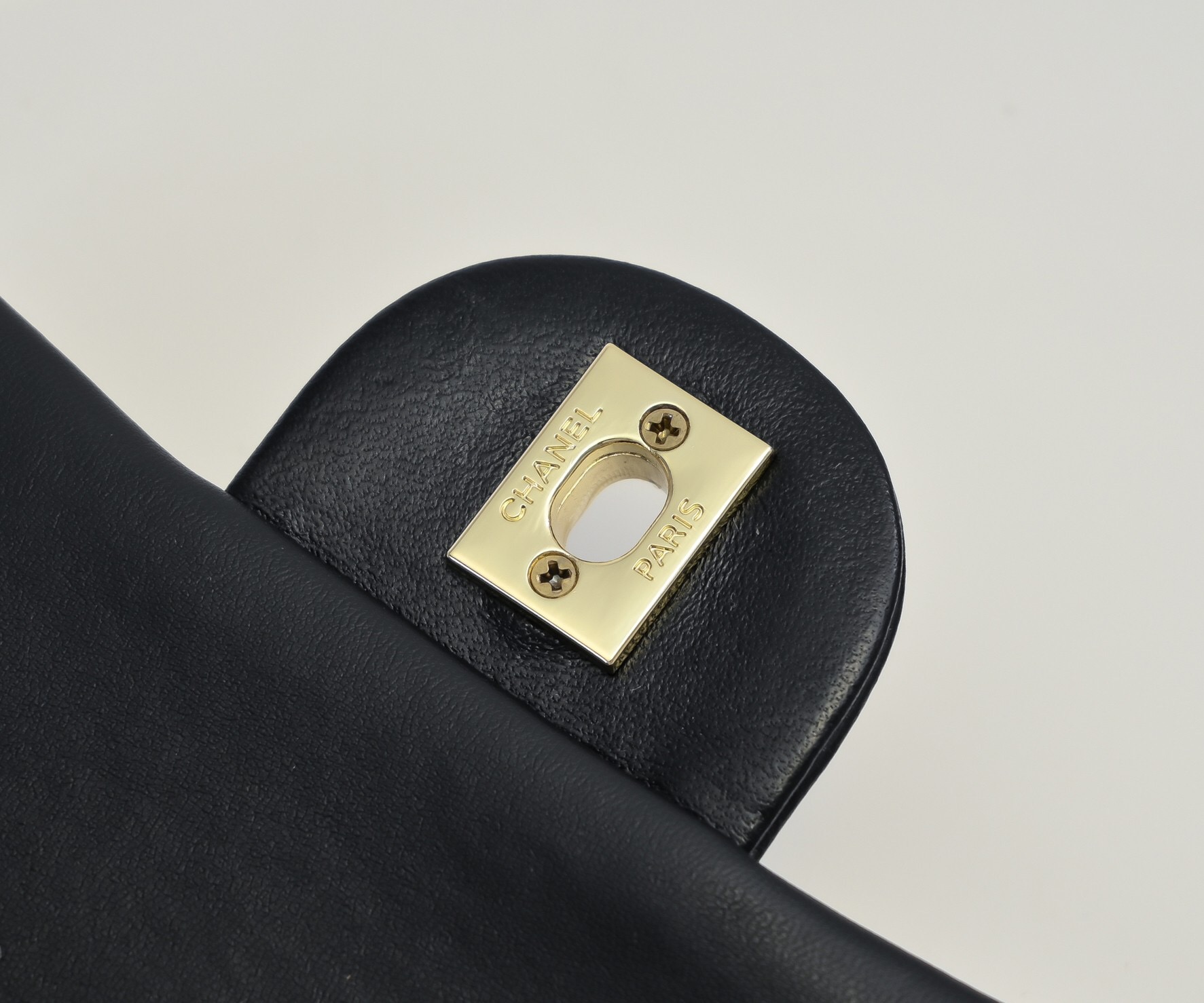 CC Inspired Classic Flag Bag CC Pearl Crush Mini Square Flap Bag Black Calfskin Antique Gold Hardware - Bag - Gorchic - $127.99