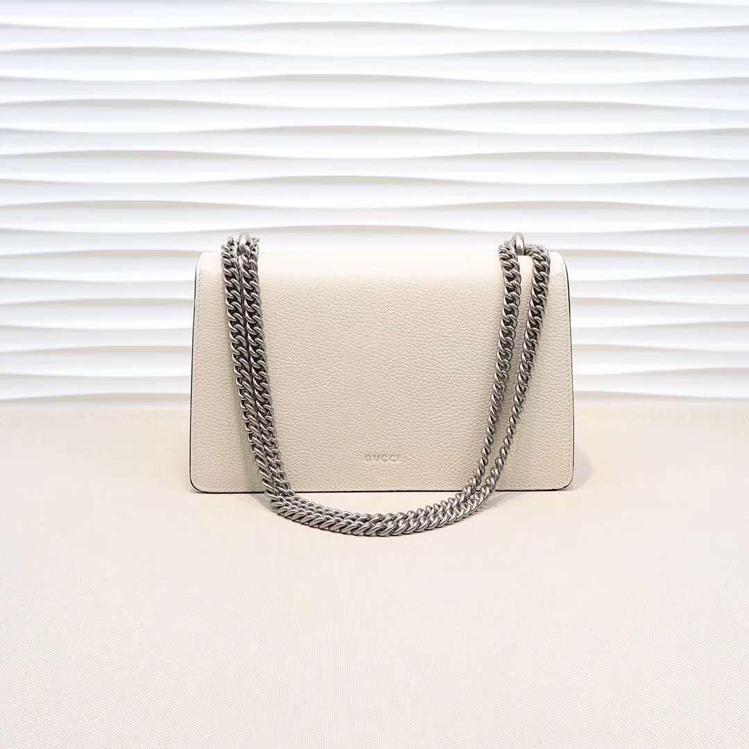 Double-G DIONYSUS White Leather Shoulder Bag - Gorchic - $106.99