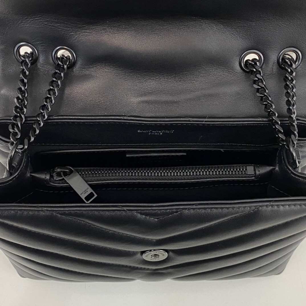 Lady Designer Loulou Small Quilted Leather Shoulder Bag Black - Bag - Gorchic - $121.99