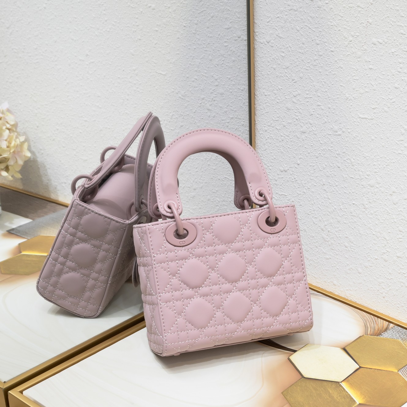 D Inspired Mini Lady D Inspired Bag Purple Ultramatte Calfskin - Bag - Gorchic - $138.99