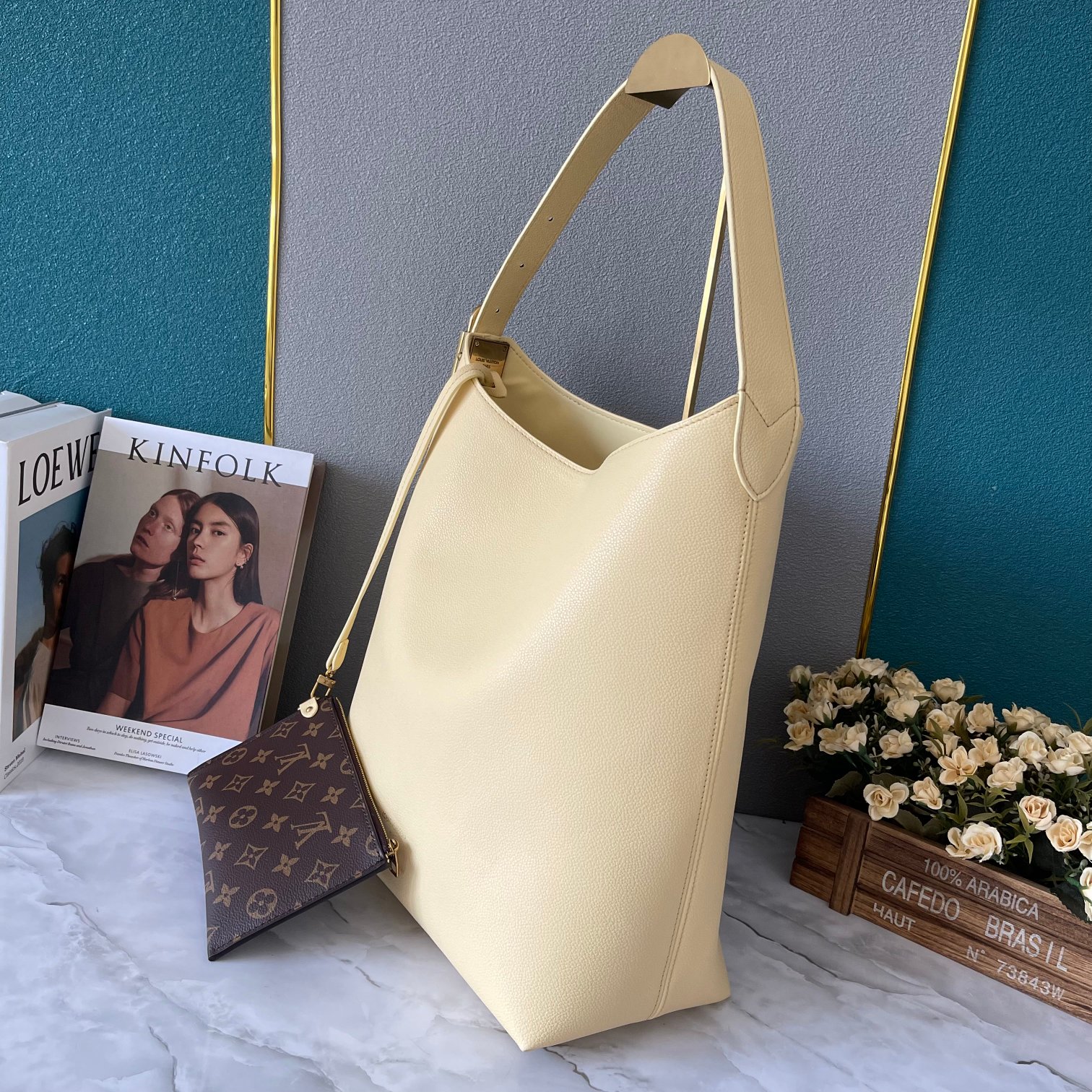 Designer Monogram  Low Key Hobo MM Bag in Yellow - Bag - Gorchic - $138.99