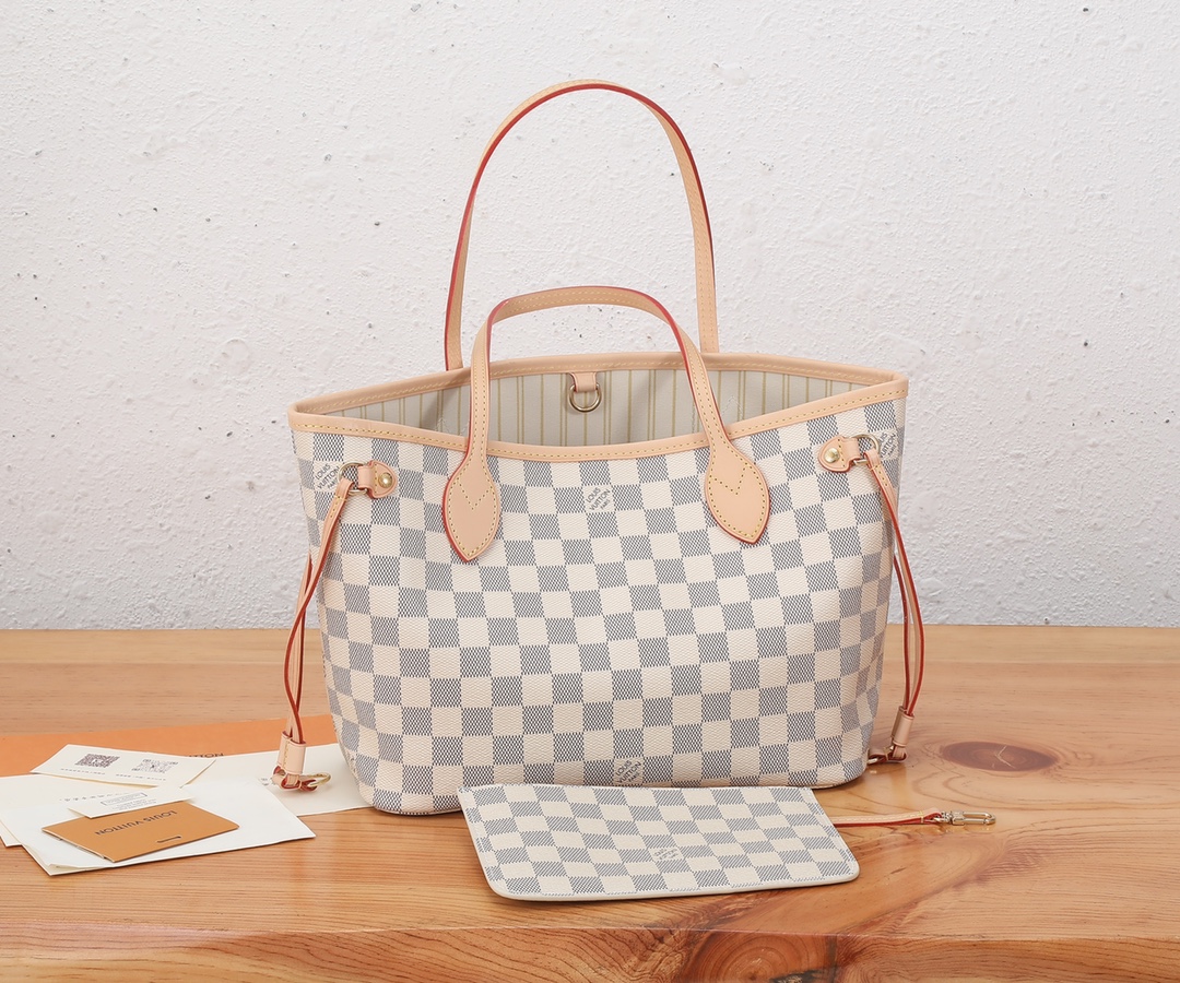Designer Monogram Damier Azur Neo Neverfull PM - Bag - Gorchic - $110.99
