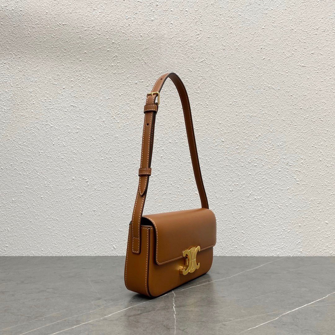 CL shoulder bag claude in shiny calfskin brown - Bag - Gorchic - $113.99