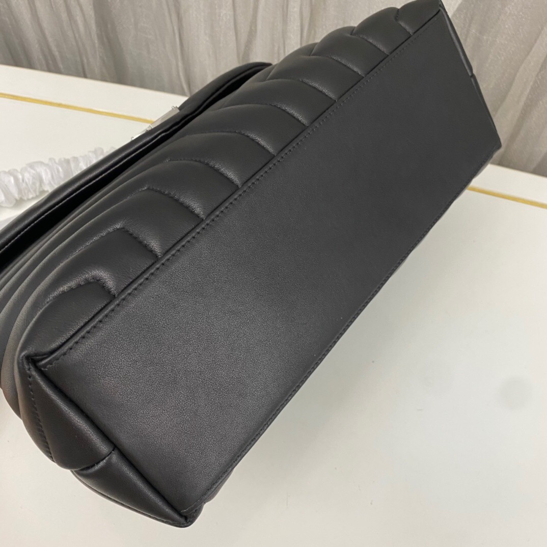 Lady Designer Loulou medium quilted leather shoulder bag black - Bag - Gorchic - $132.99