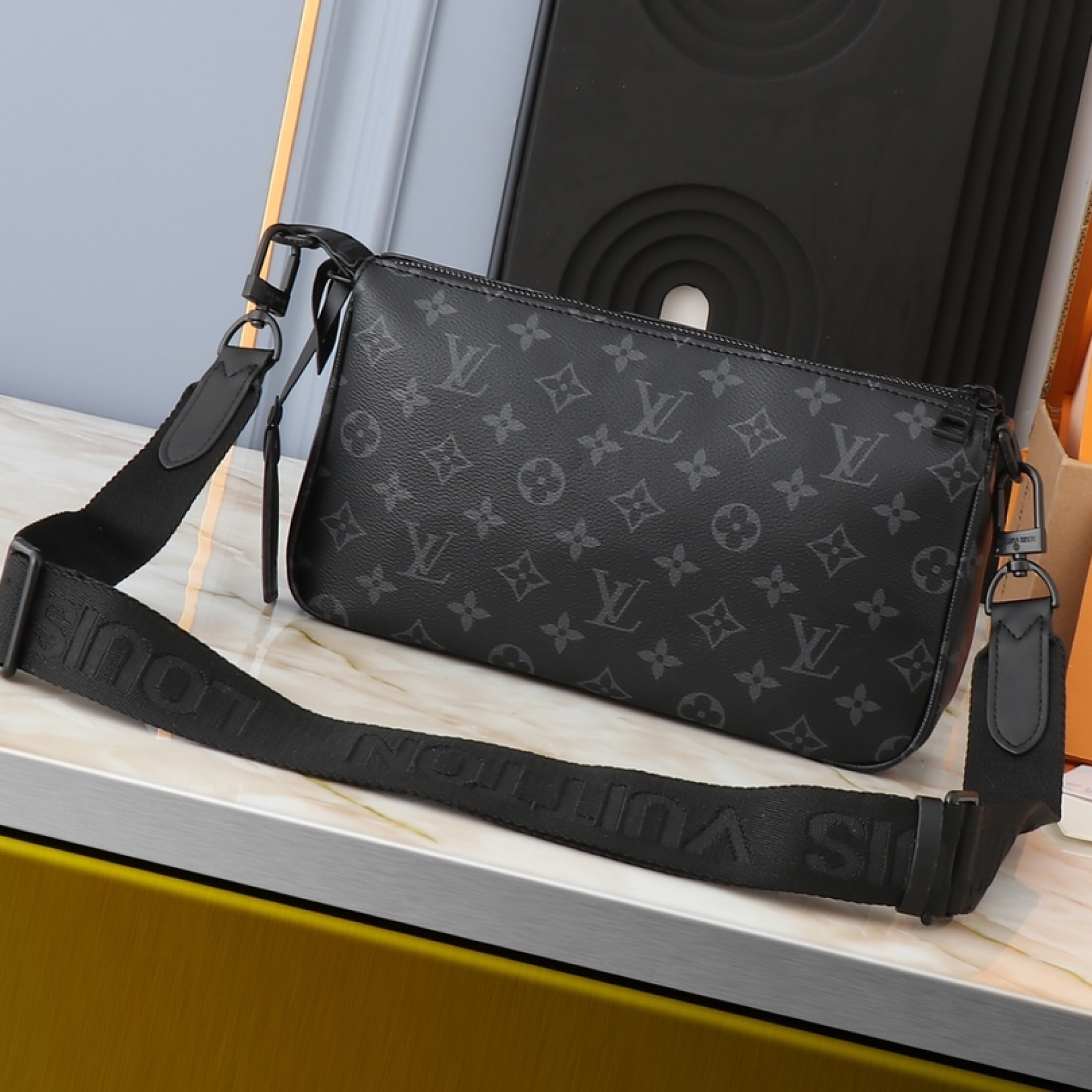 Designer Monogram Pochette Accessoire XL Black - Bag - Gorchic - $117.99