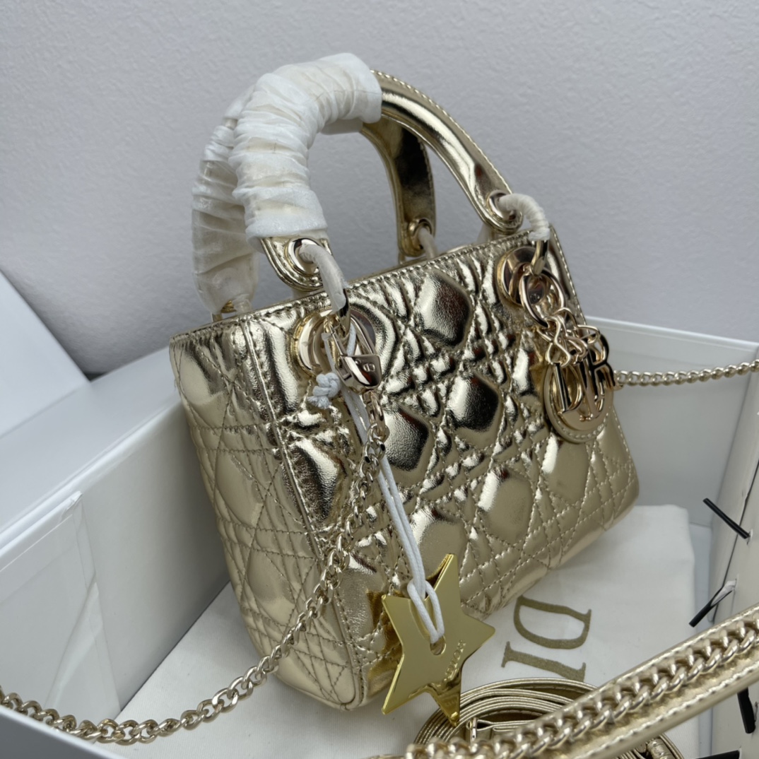 D Inspired Mini Lady D Inspired Bag Cannage Calfskin - Bag - Gorchic - $158.99