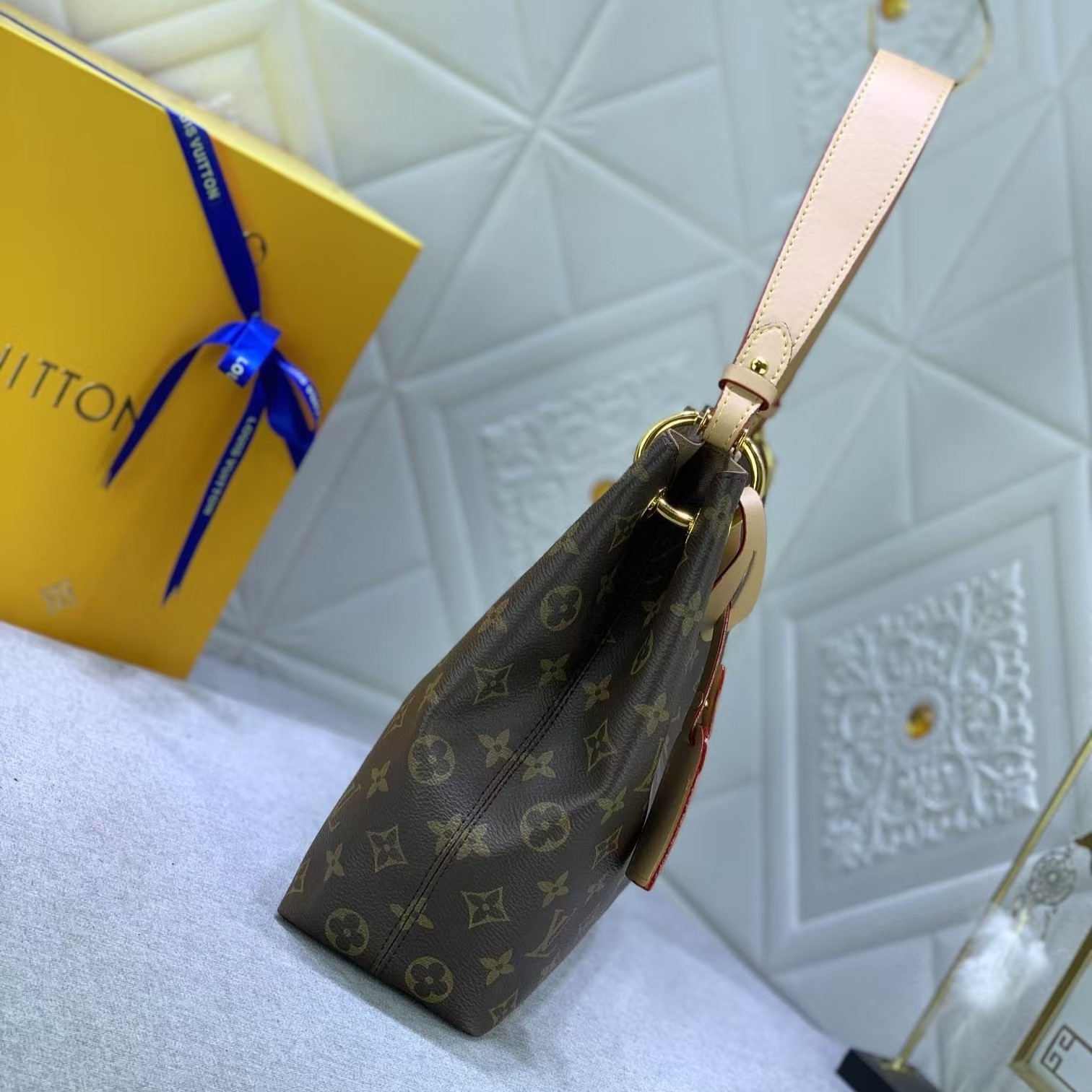 Designer Monogram Graceful Beige Monogram - Gorchic - $135.99