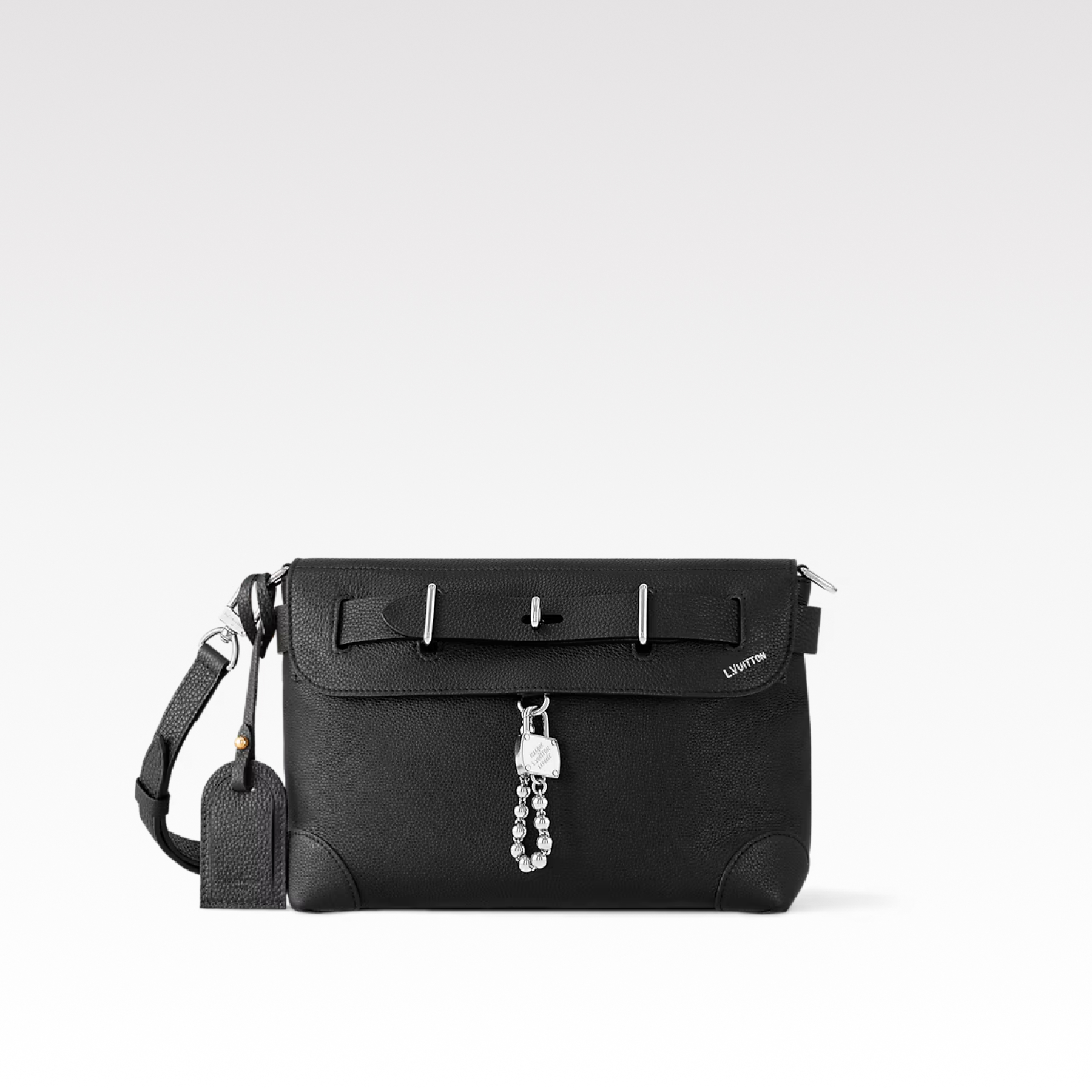 Designer Monogram Steamer Crossbody Black  Autres Cuirs Bag - Gorchic - $117.99