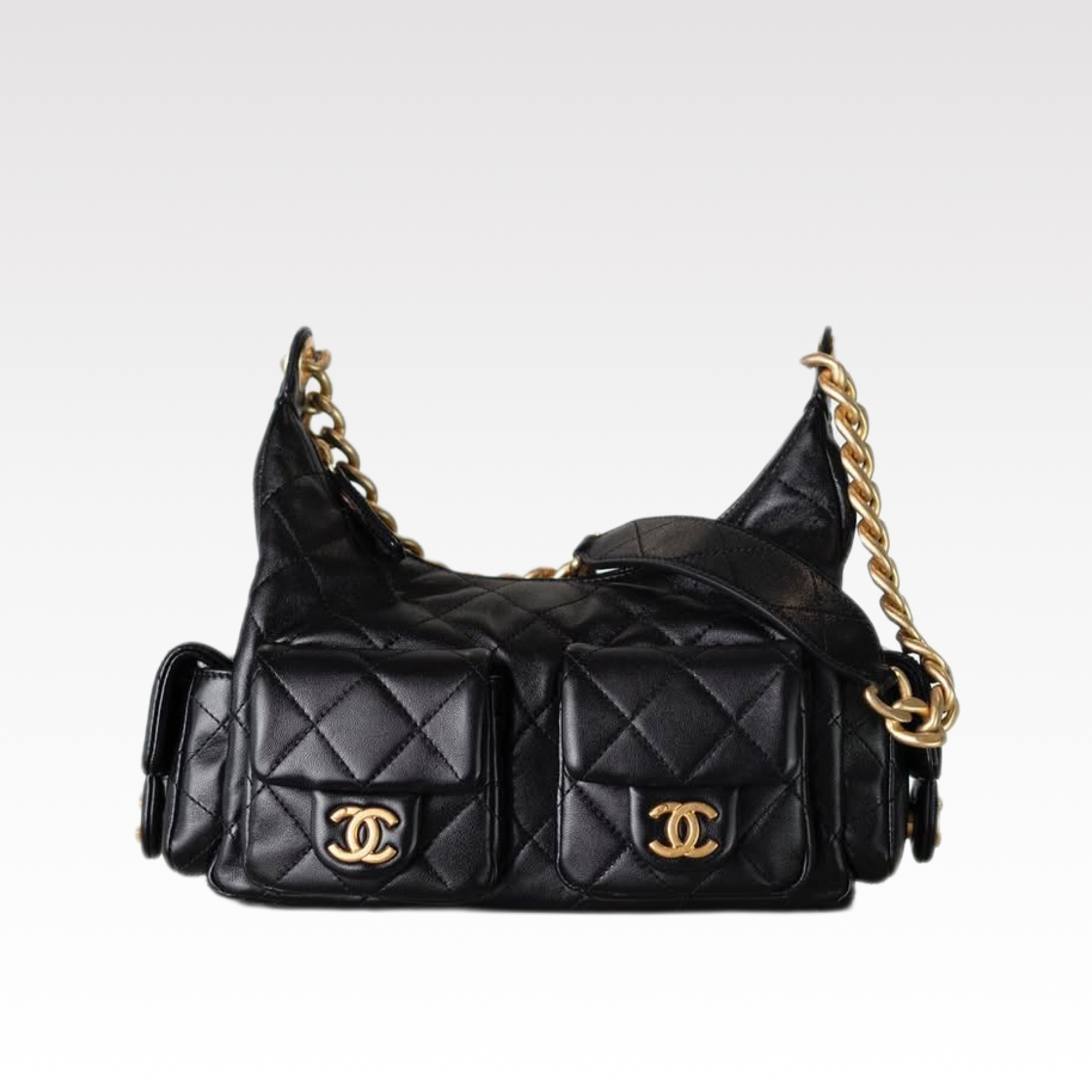CC Inspired Hobo Black Bag - Gorchic - $152.99