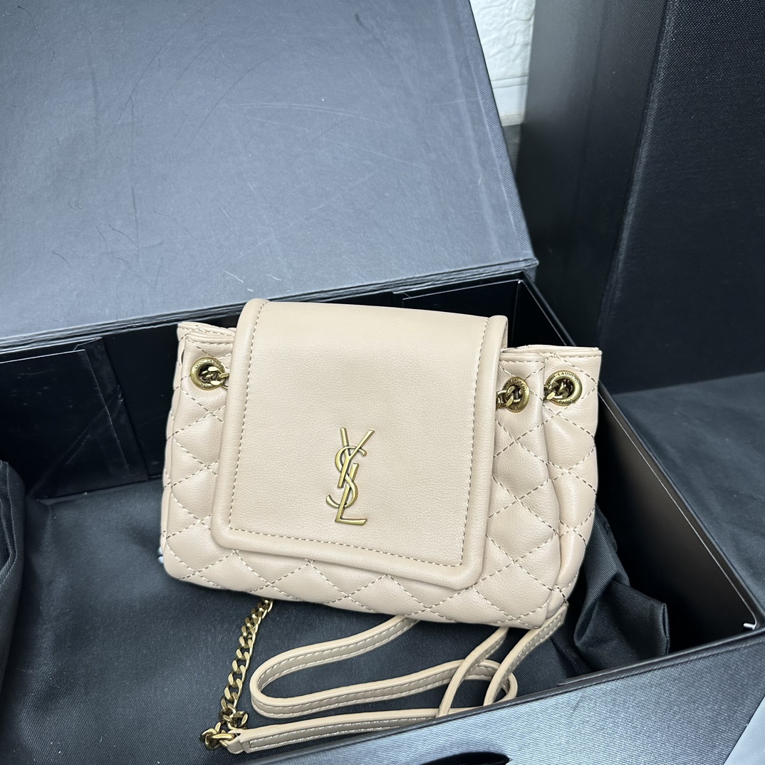 Lady Designer Calfskin Quilted Monogram Mini Nolita Crema Soft - Bag - Gorchic - $122.99