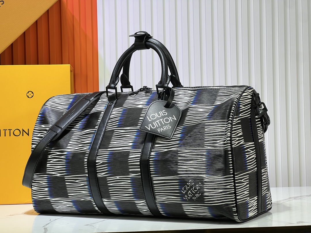 Designer Monogram Keepall Bandoulière 50 blue moon - Bag - Gorchic - $165.99