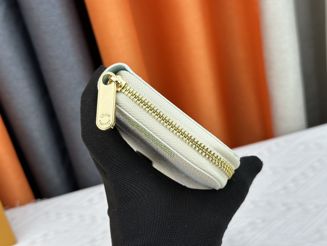 Designer Monogram  Damiericious Zippie Wallet Damier Canvas Wallet-Blue Plaid Wallet - Gorchic - $55.99