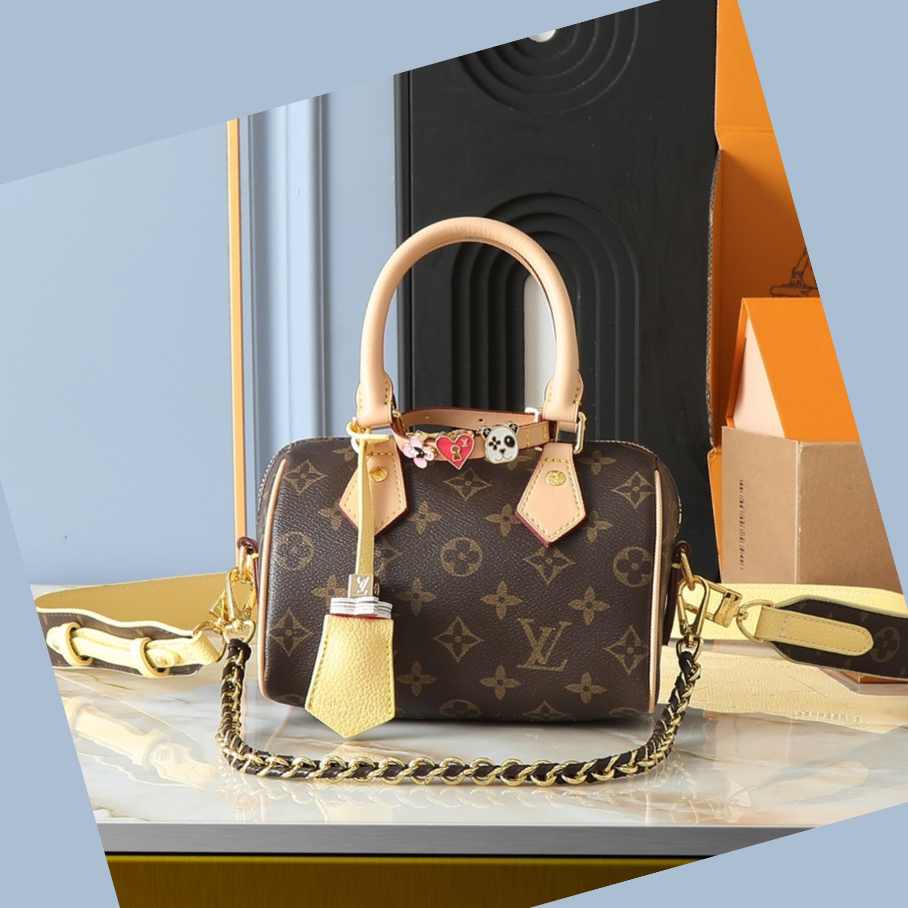 Designer Monogram Speedy 18 Monogram Style - Bag - Gorchic - $131.99