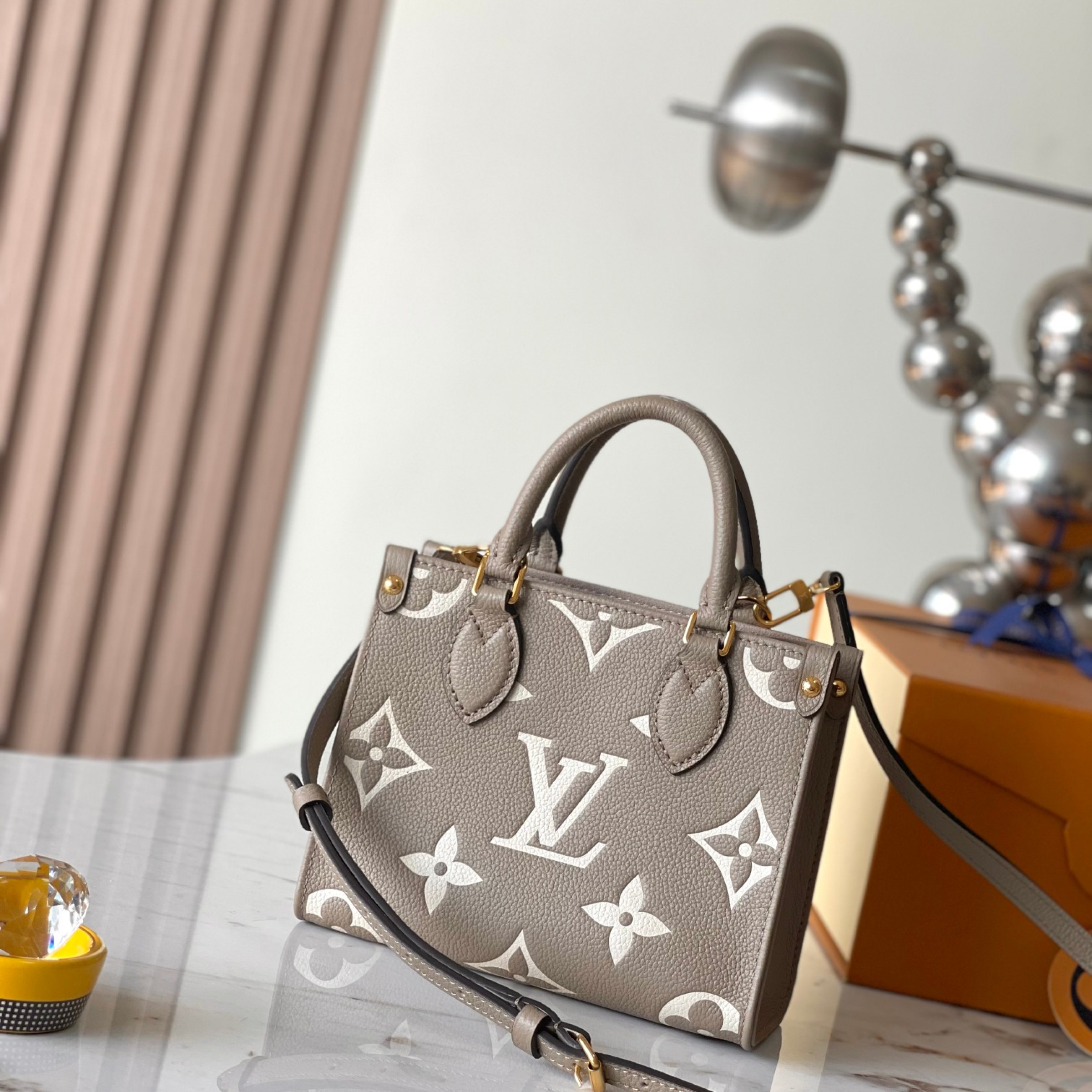 Designer Monogram Canvas Onthego BB Dove Gray - Bag - Gorchic - $114.99