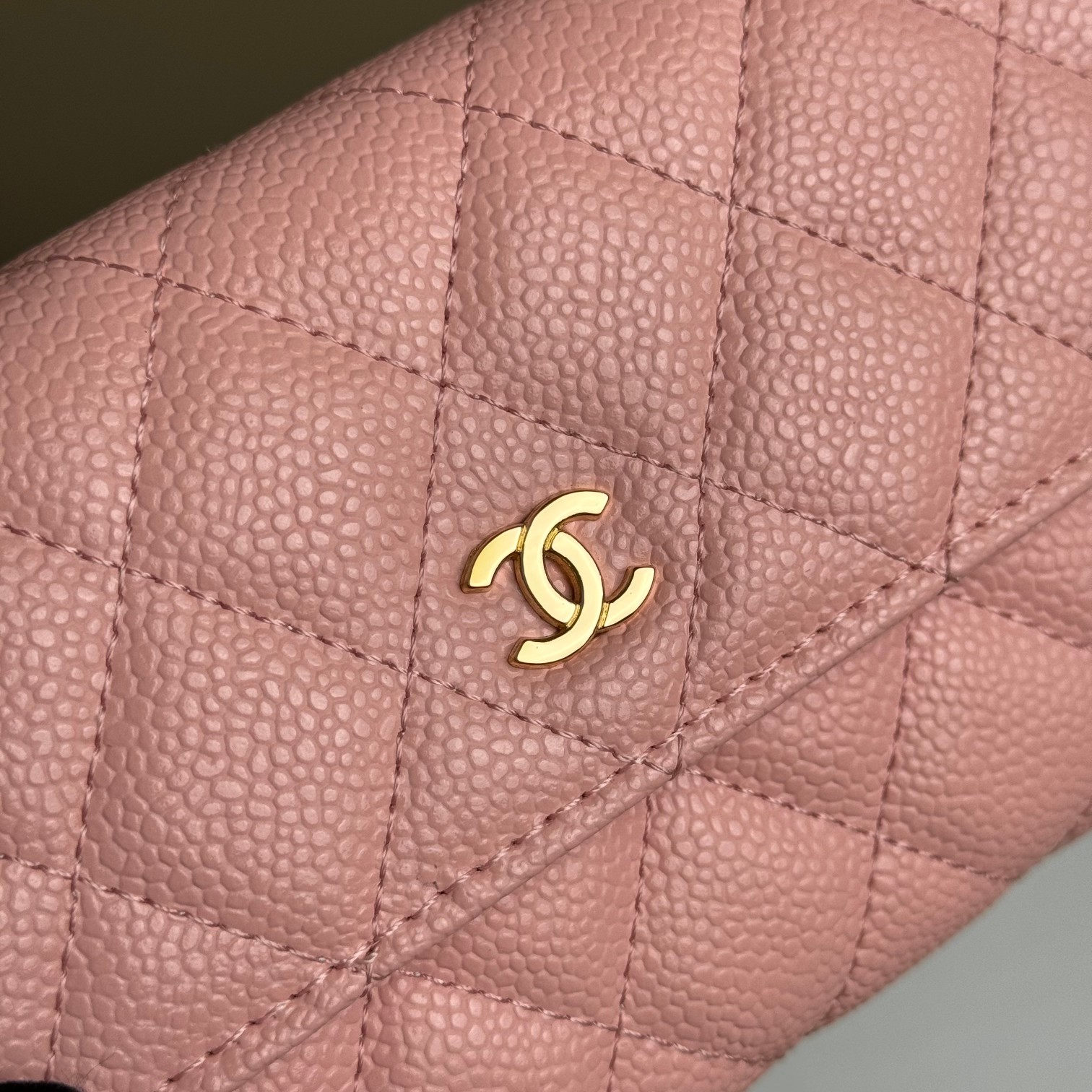 CC Inspired Counterfeit Caviar Leather Wallet-Pink Wallet - Gorchic - $59.99