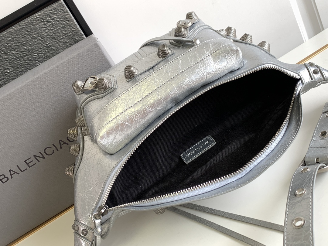 Hourglass iconic Crossbody Belt Sliver Bag - Gorchic - $178.99
