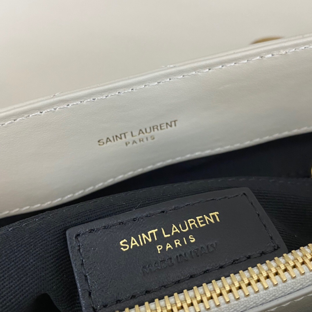 Lady Designer Loulou medium quilted leather shoulder bag white - Bag - Gorchic - $173.99