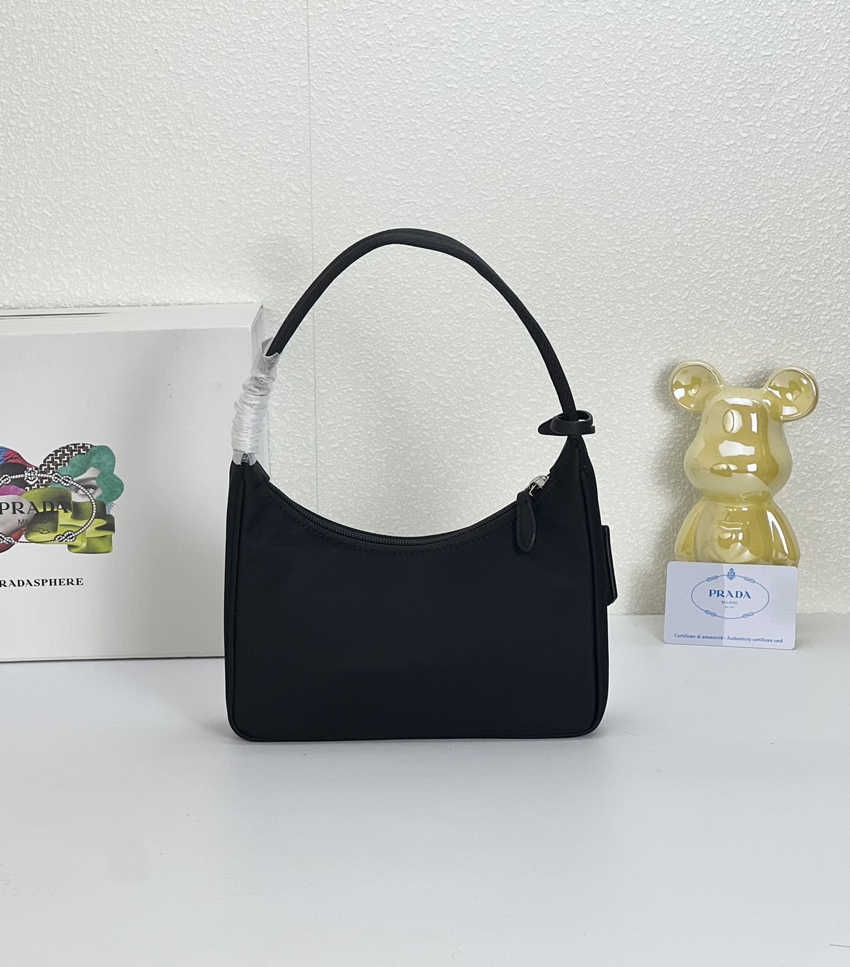 Saffiano texture Hobo Medieval Moon Bag - Black Bag - Gorchic - $93.99