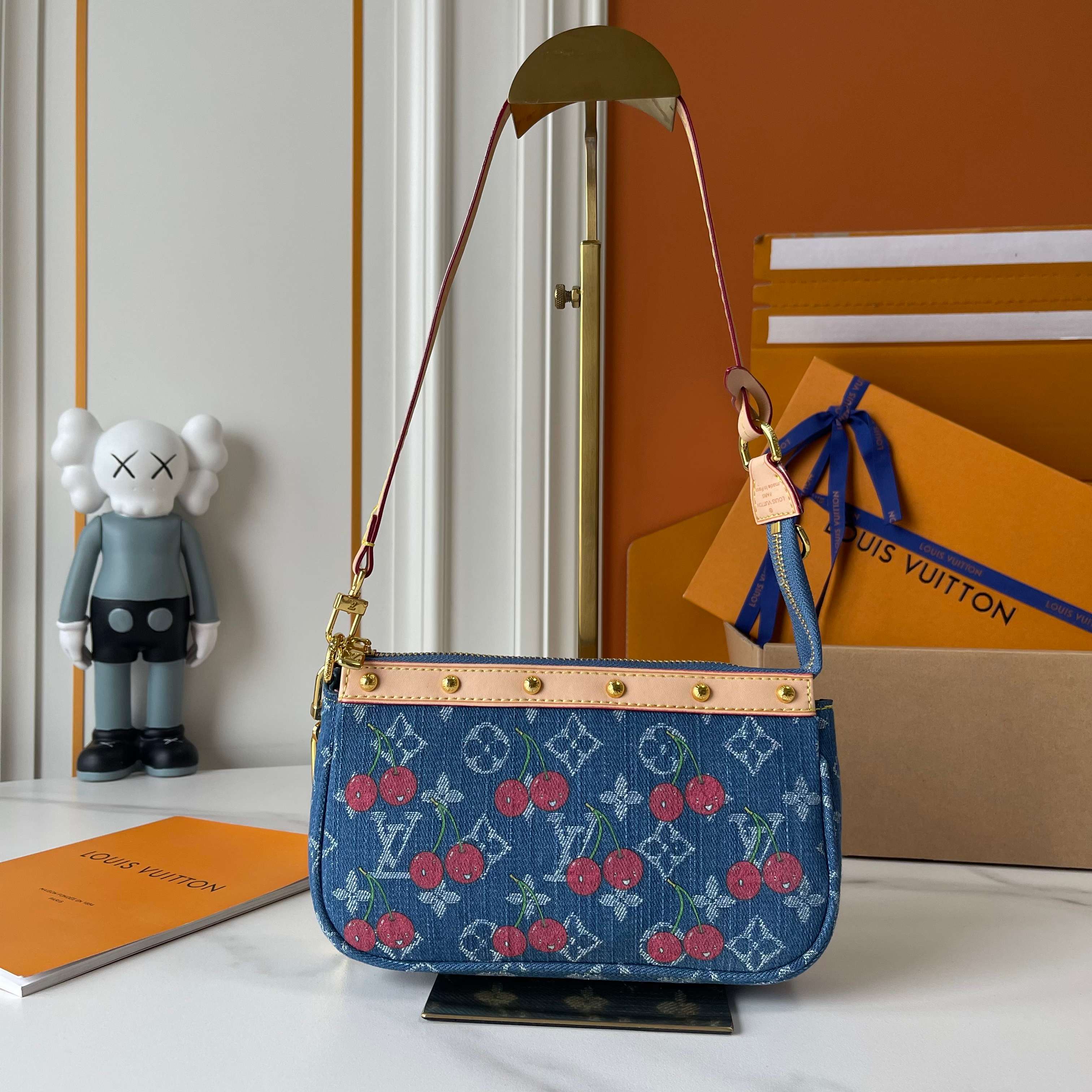 Designer Monogram x Murakami  x TM Pochette Denim Accessoires Bag - Gorchic - $119.99