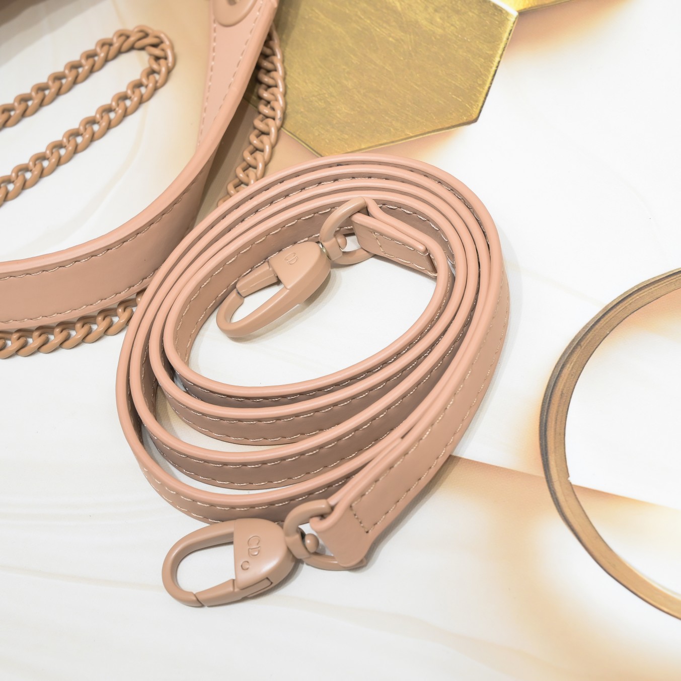 D Inspired Mini Lady D Inspired Bag Blush Ultramatte Calfskin - Bag - Gorchic - $138.99