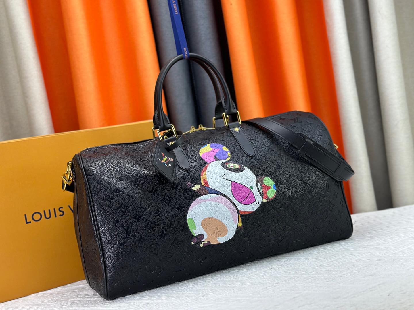 Designer Monogram x Murakami  x TM Keepall Bandoulière 50 Monogram Empreinte Leather - Gorchic - $162.99