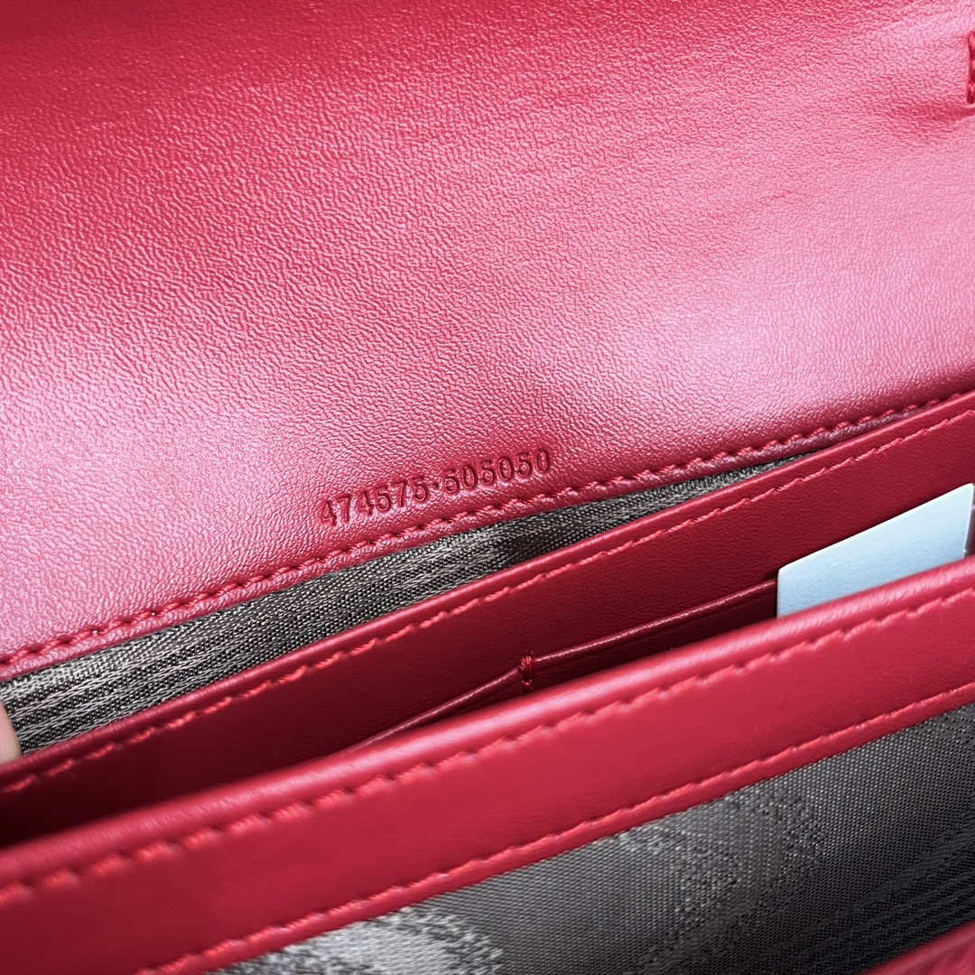 Double-G Marmont Chain Wallet - Red Gold Wallet - Gorchic - $123.99