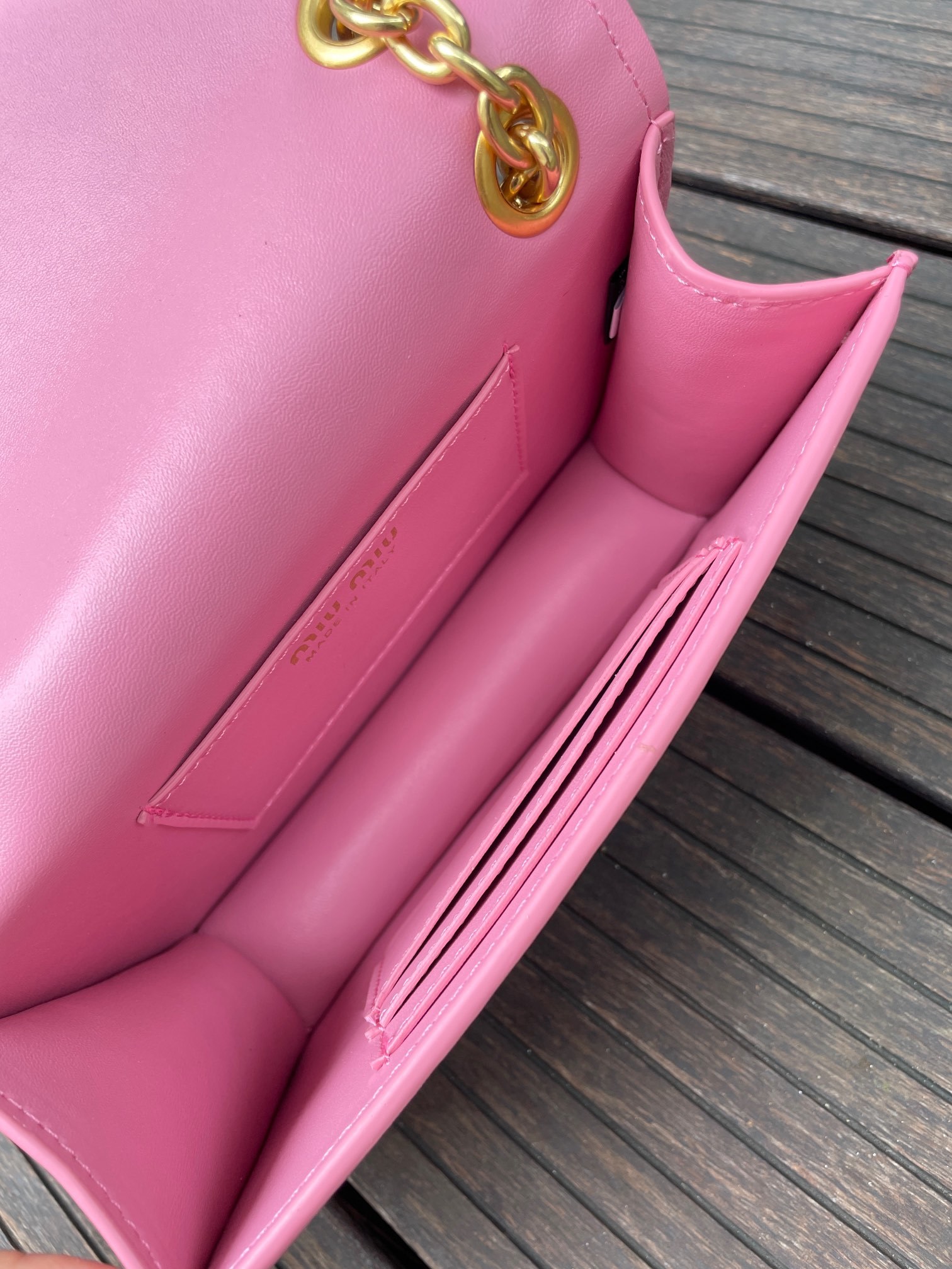 MU Matelassé nappa leather mini bag Rose - Bag - Gorchic - $117.99