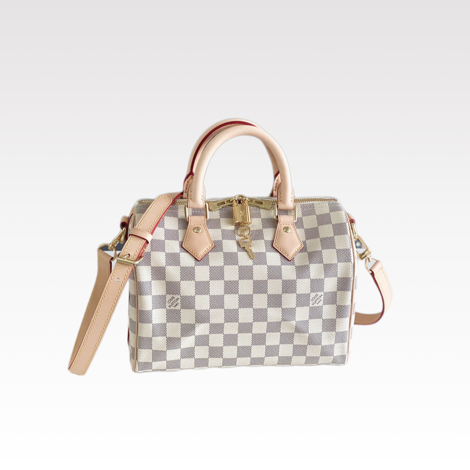 Designer Monogram Speedy Bandoulière 20 Damier Azur Canvas Women Handbag - Bag - Gorchic - $117.99