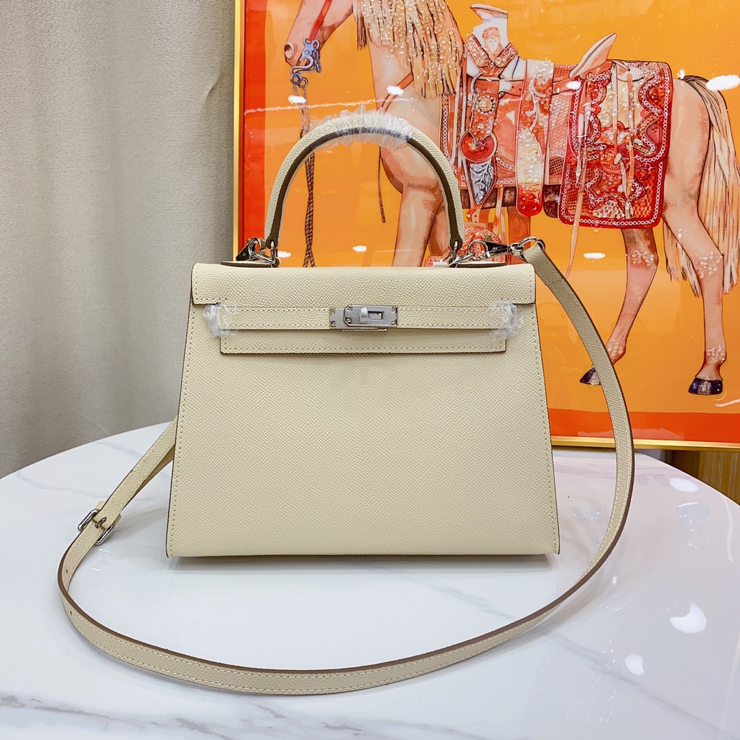 H-Inspired Kelly Haze White Silver Hardware - Bag - Gorchic - $156.99