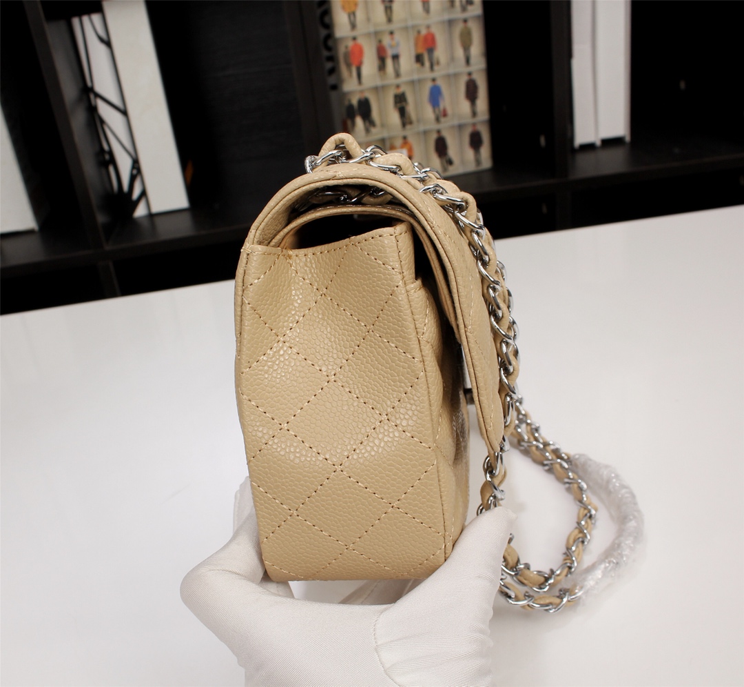 CC Inspired Classic Double Flap Bag Yellow Caviar Sier Hardware - Bag - Gorchic - $122.99