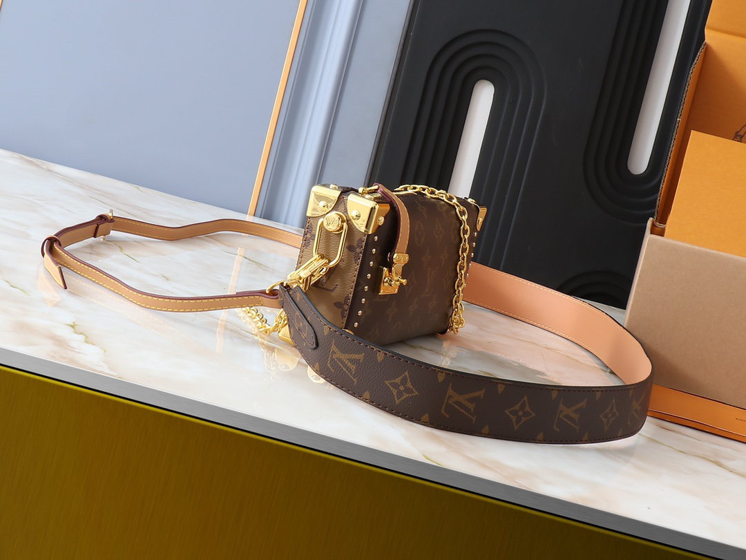 Designer Monogram Slim Trunk Monogram Canvas Bag - Gorchic - $122.99