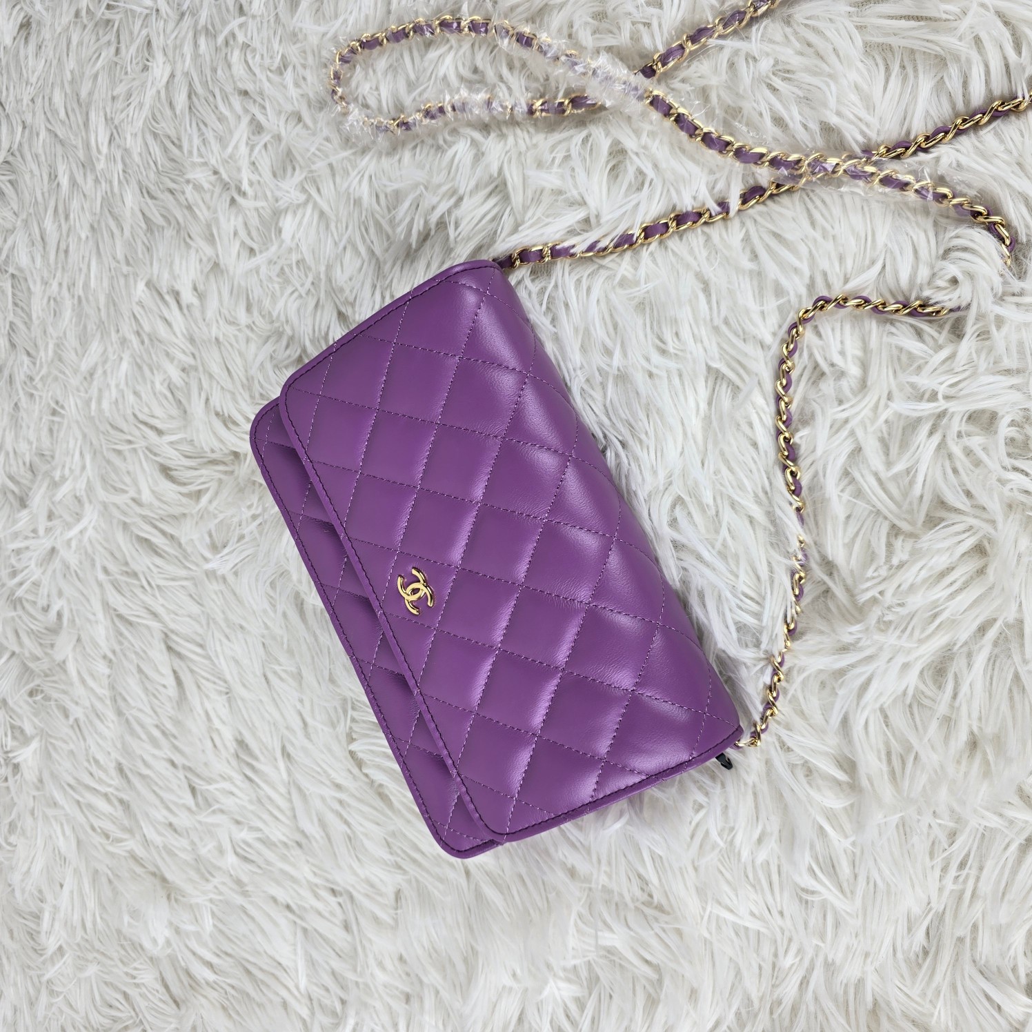 CC Inspired Shoulder Crossbody Gold Buckle Lattice Cowhide Bag - Gorchic - $123.99