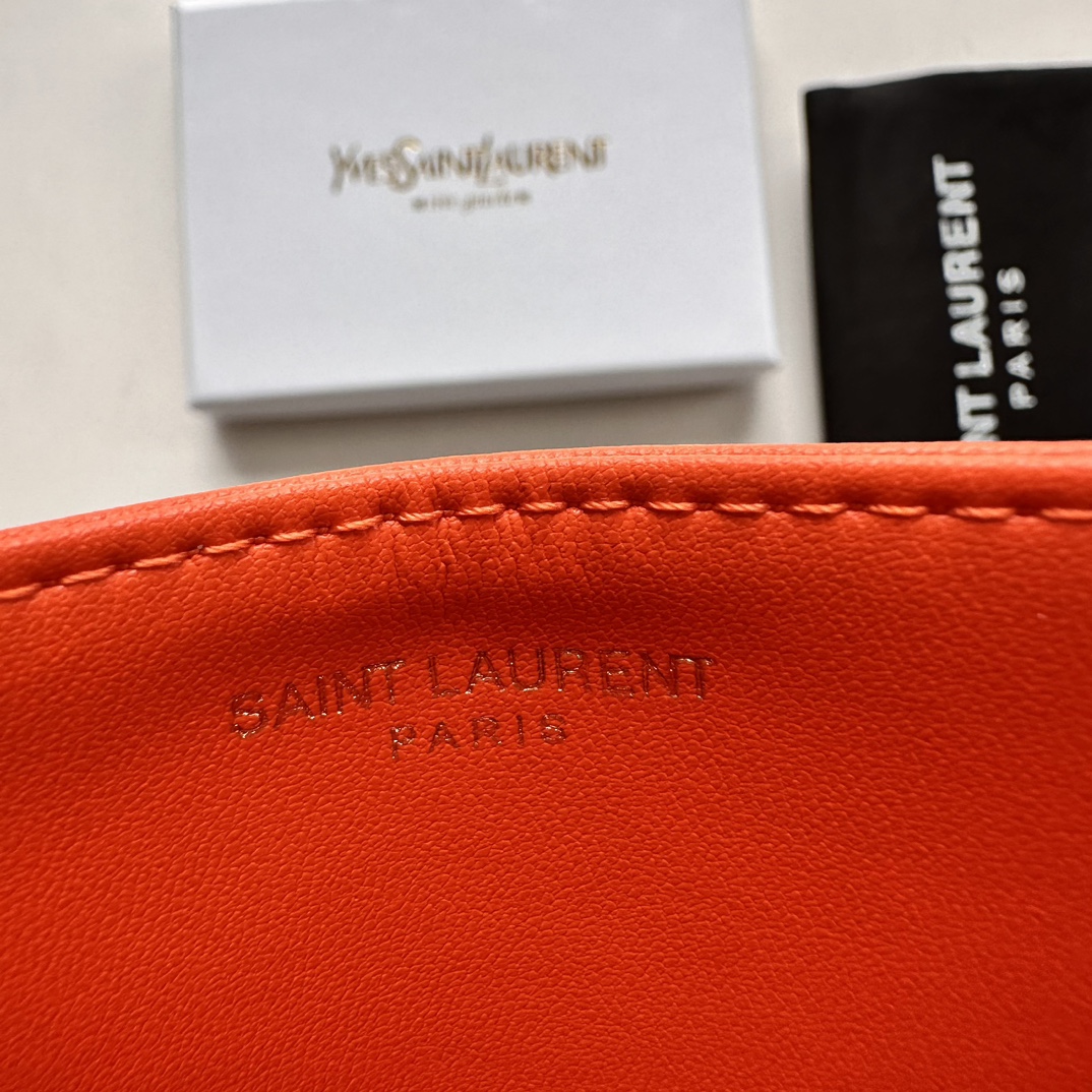 Lady Designer CASSANDRE MATELASSÉ card case in lambskin -Red Wallet - Gorchic - $35.99