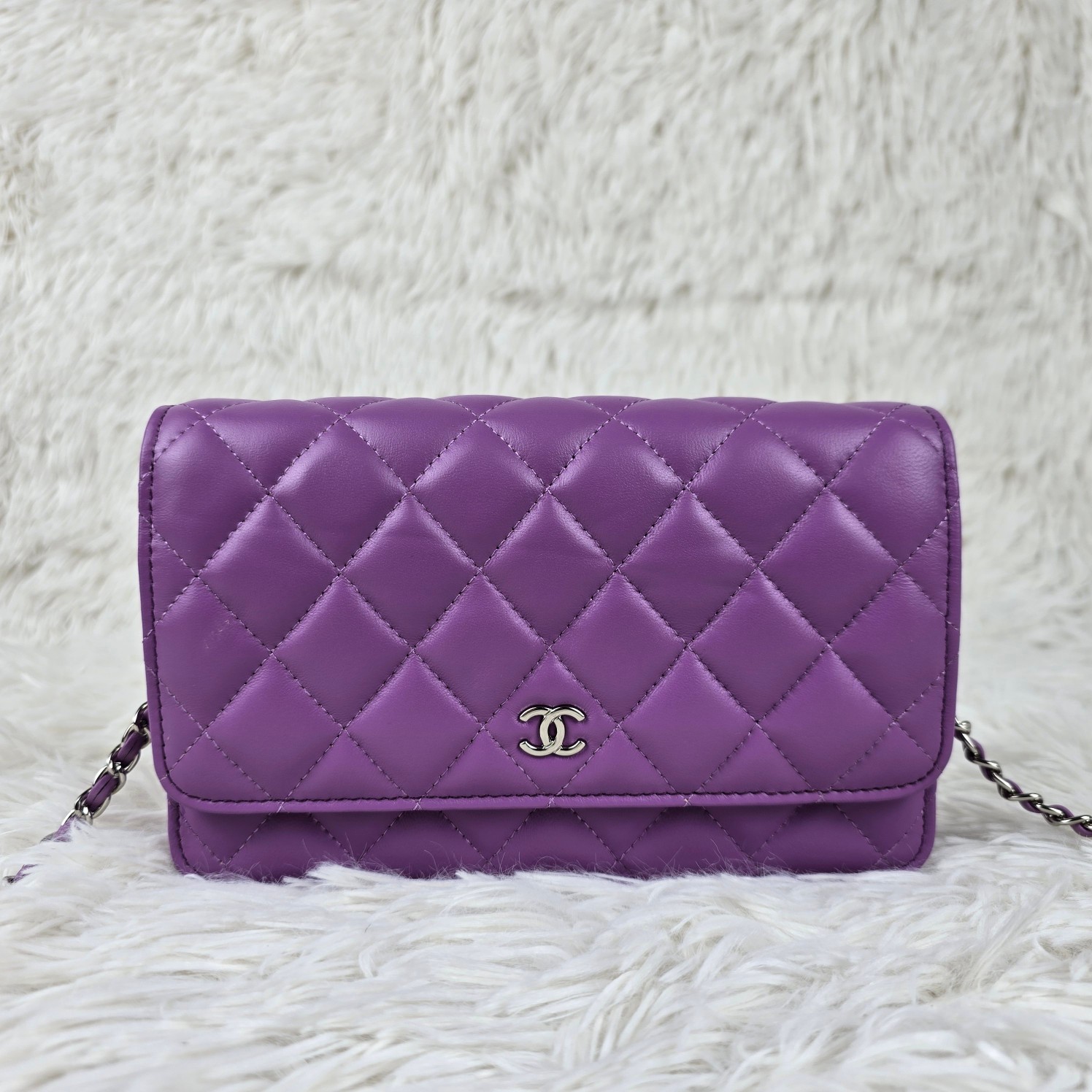 CC Inspired Shoulder Crossbody Sier Lattice Cowhide Bag - Gorchic - $123.99