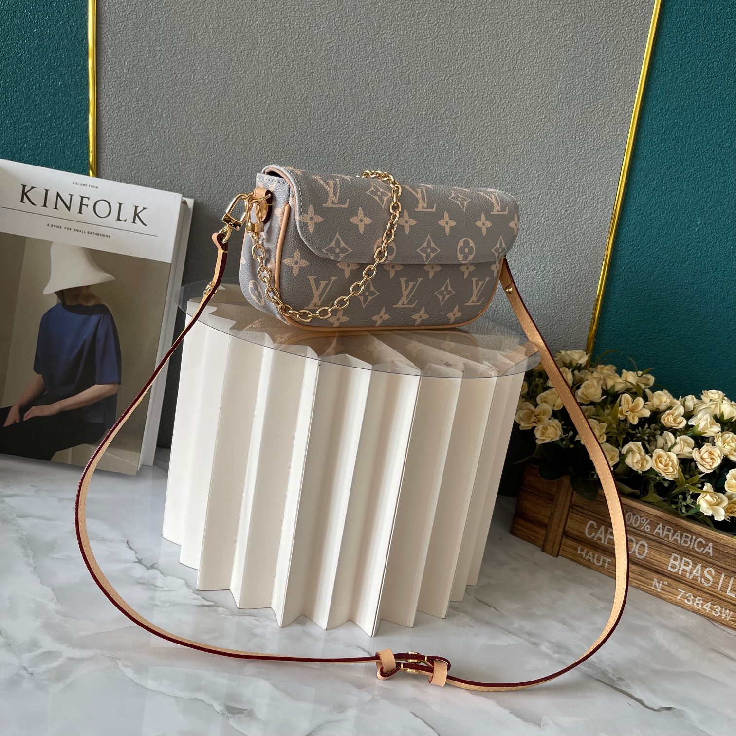 Designer Monogram Wallet on Chain Ivy - Wallet - Gorchic - $118.99