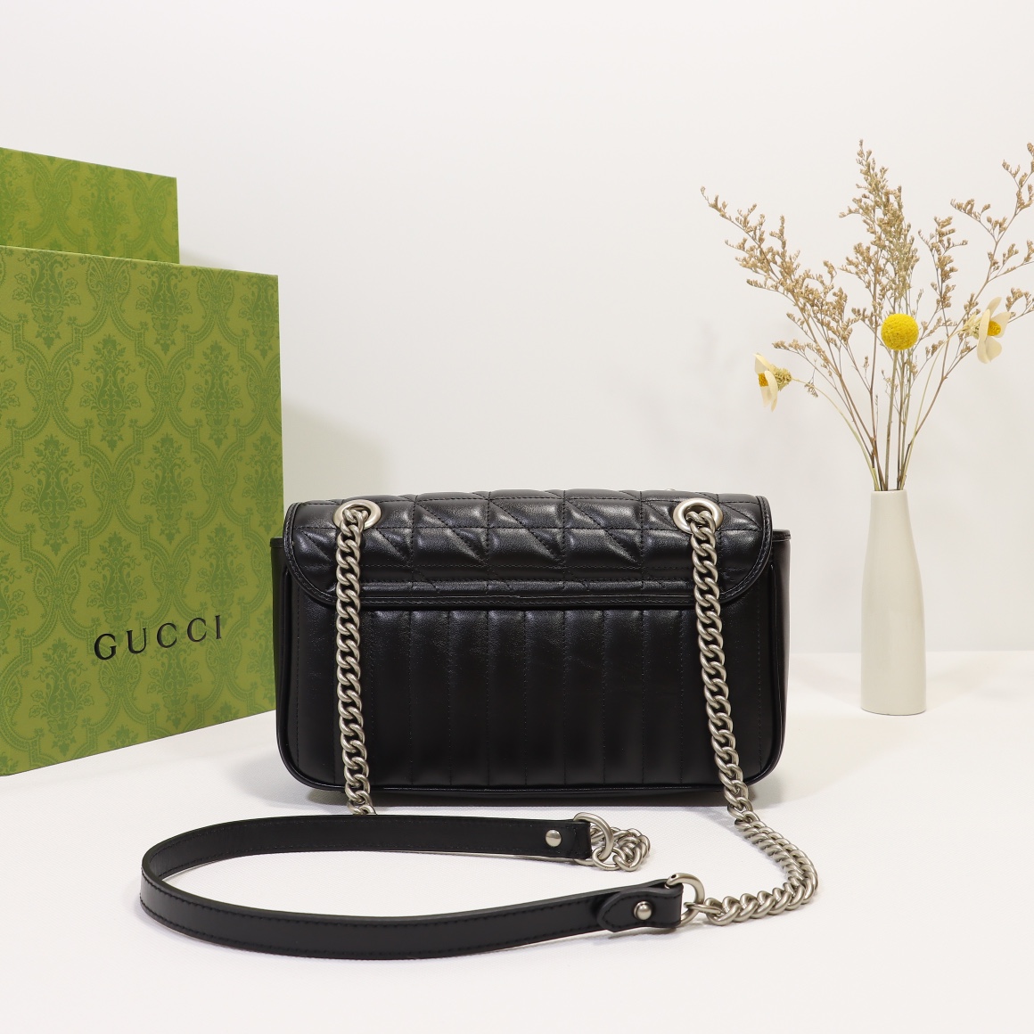 Double-G GG Marmont Small Shoulder Bag Black - Bag - Gorchic - $101.99