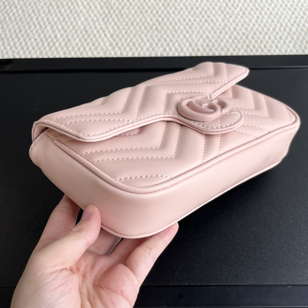 Double-G GG Marmont matelassé leather super mini bag - Gorchic - $129.99