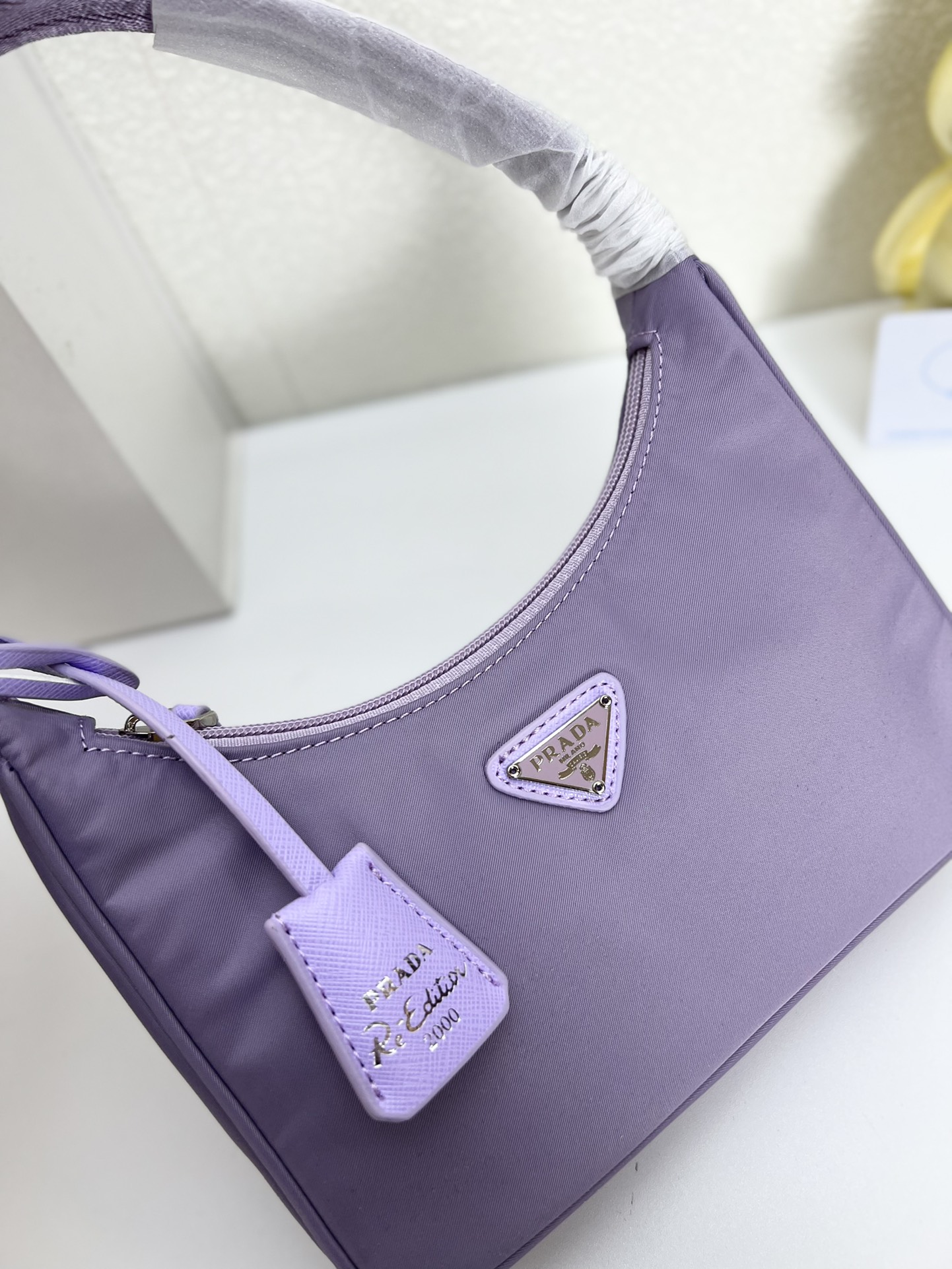 Saffiano texture Hobo Medieval Moon Bag - Purple Bag - Gorchic - $93.99