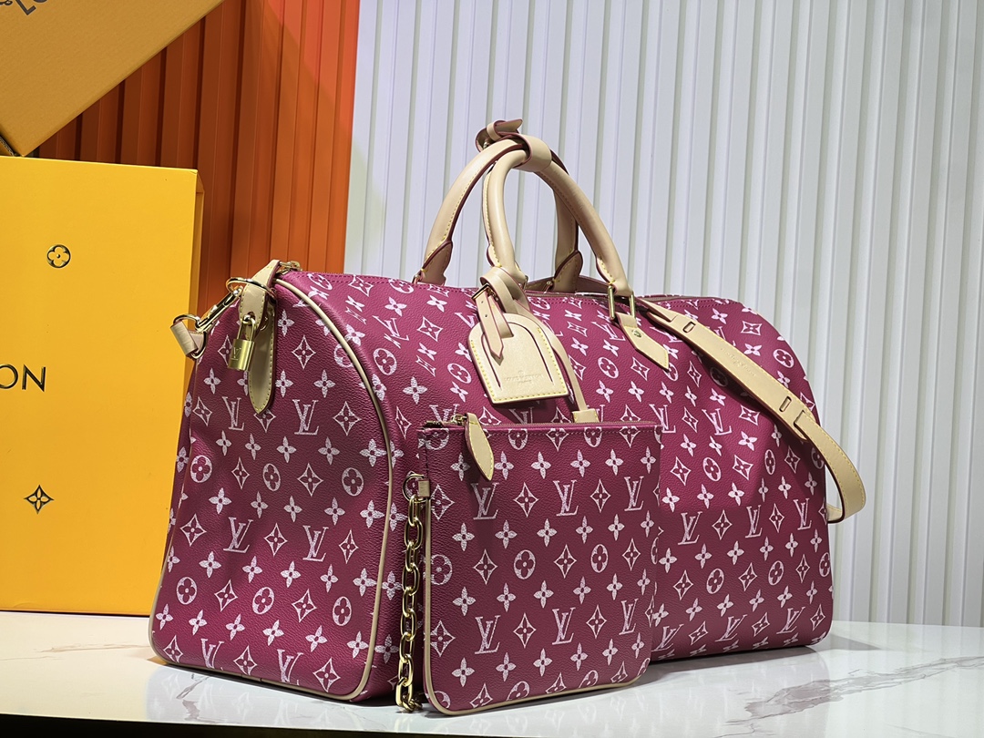 Designer Monogram Speedy P9 Bandoulière 50 - Pink - Bag - Gorchic - $149.99