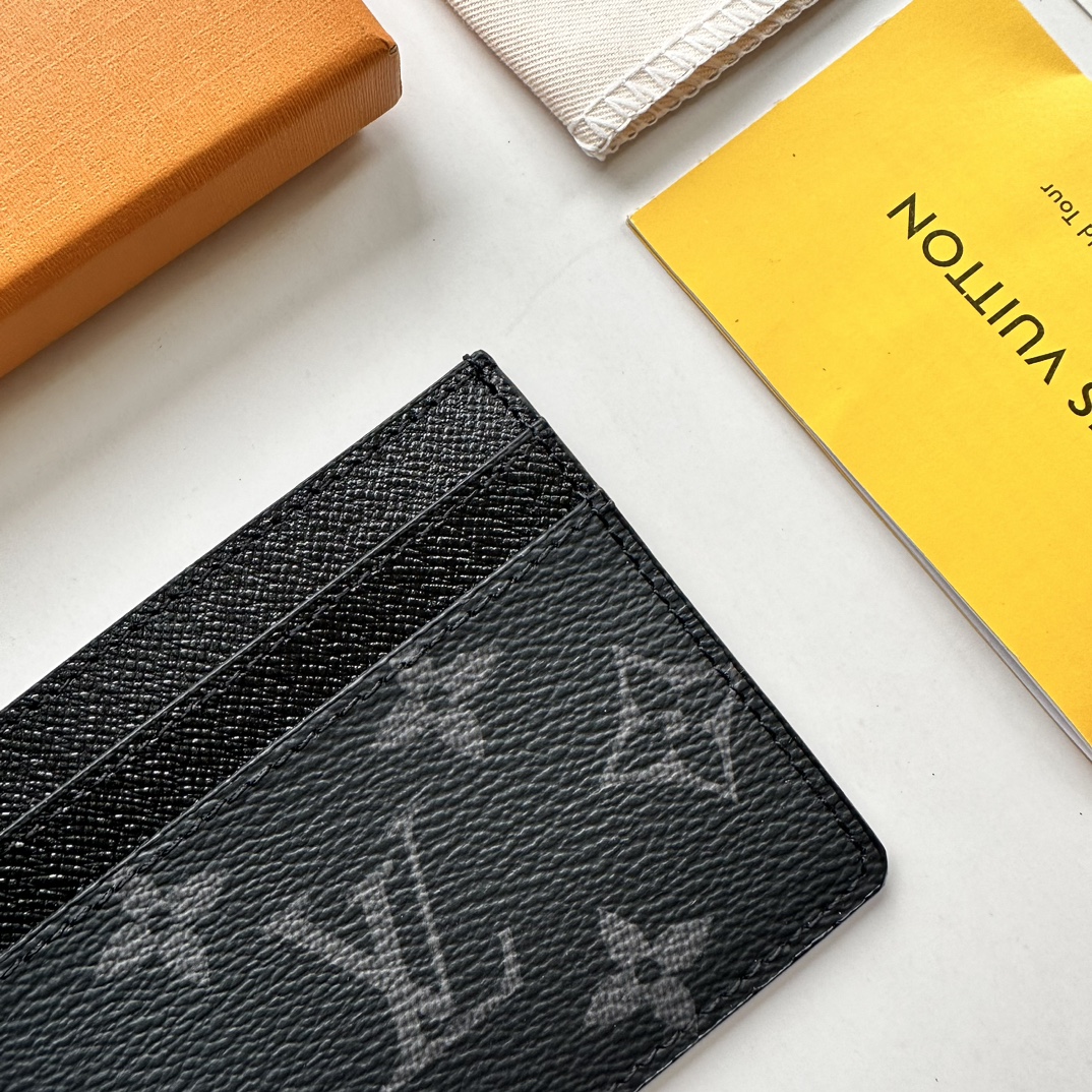 Designer Monogram Double Card Holder Black Monogram Wallet ﻿ - Gorchic - $35.99