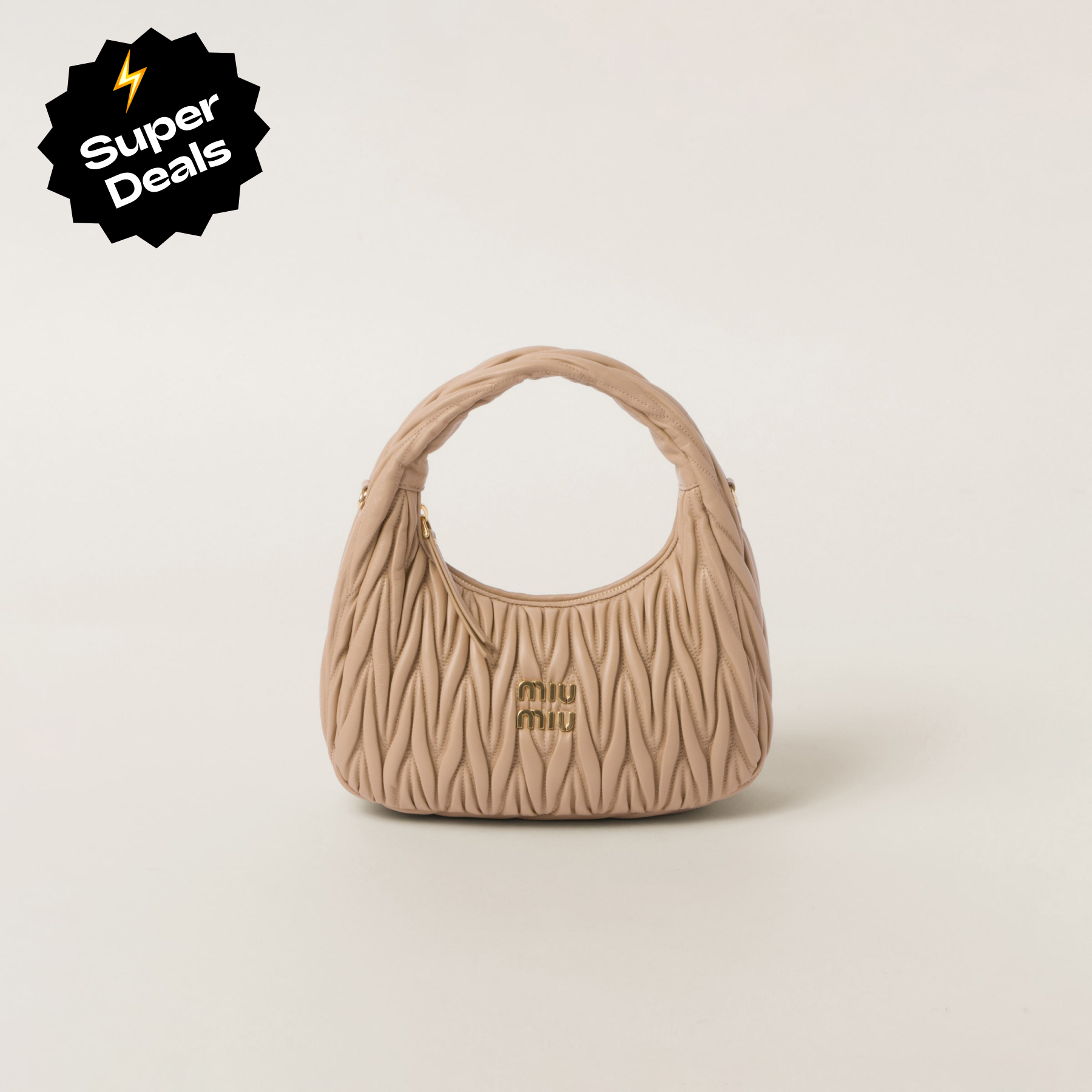 MU Wander matelassé nappa leather hobo bag - Gorchic - $114.99